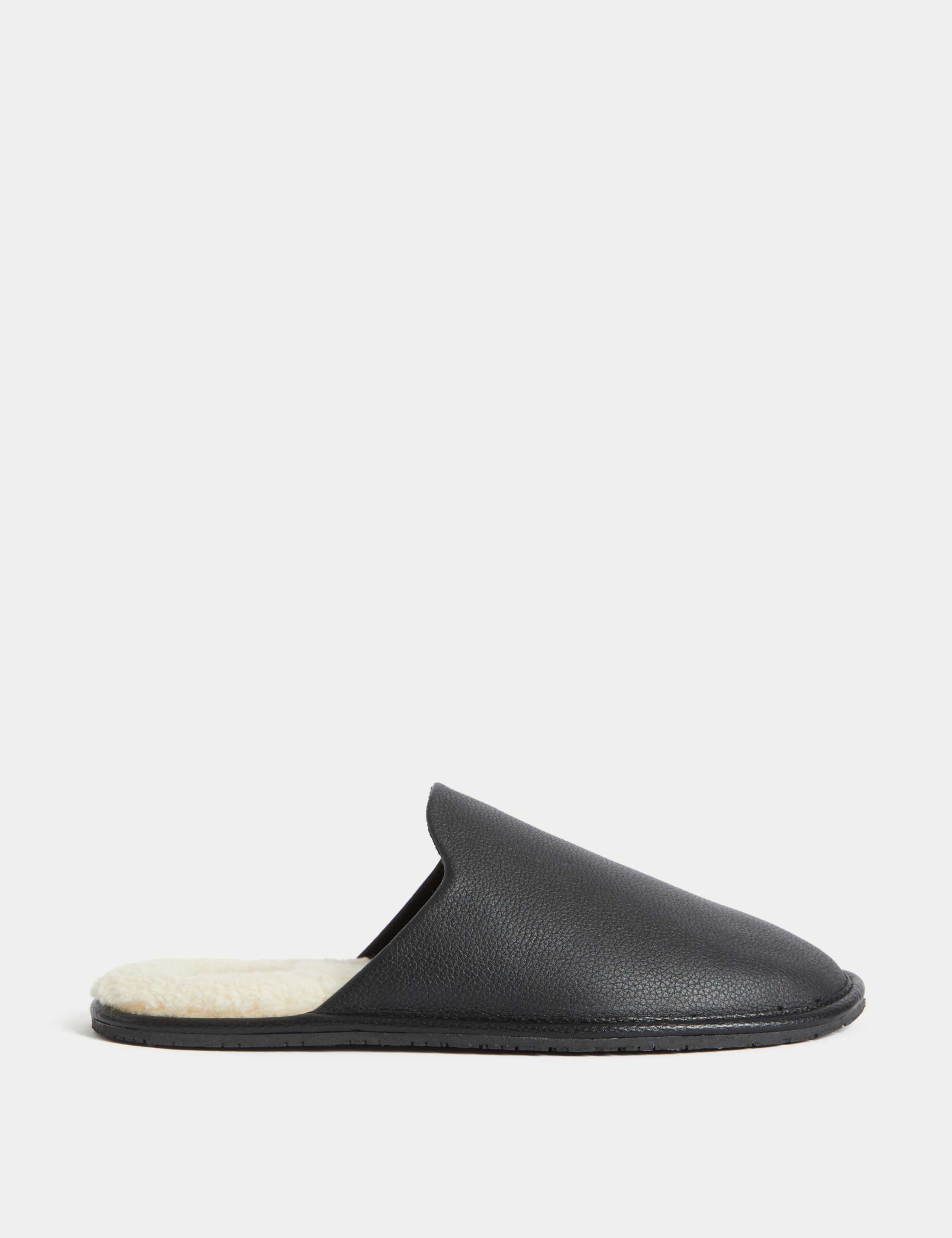 Leather Mule Slippers with Freshfeet™