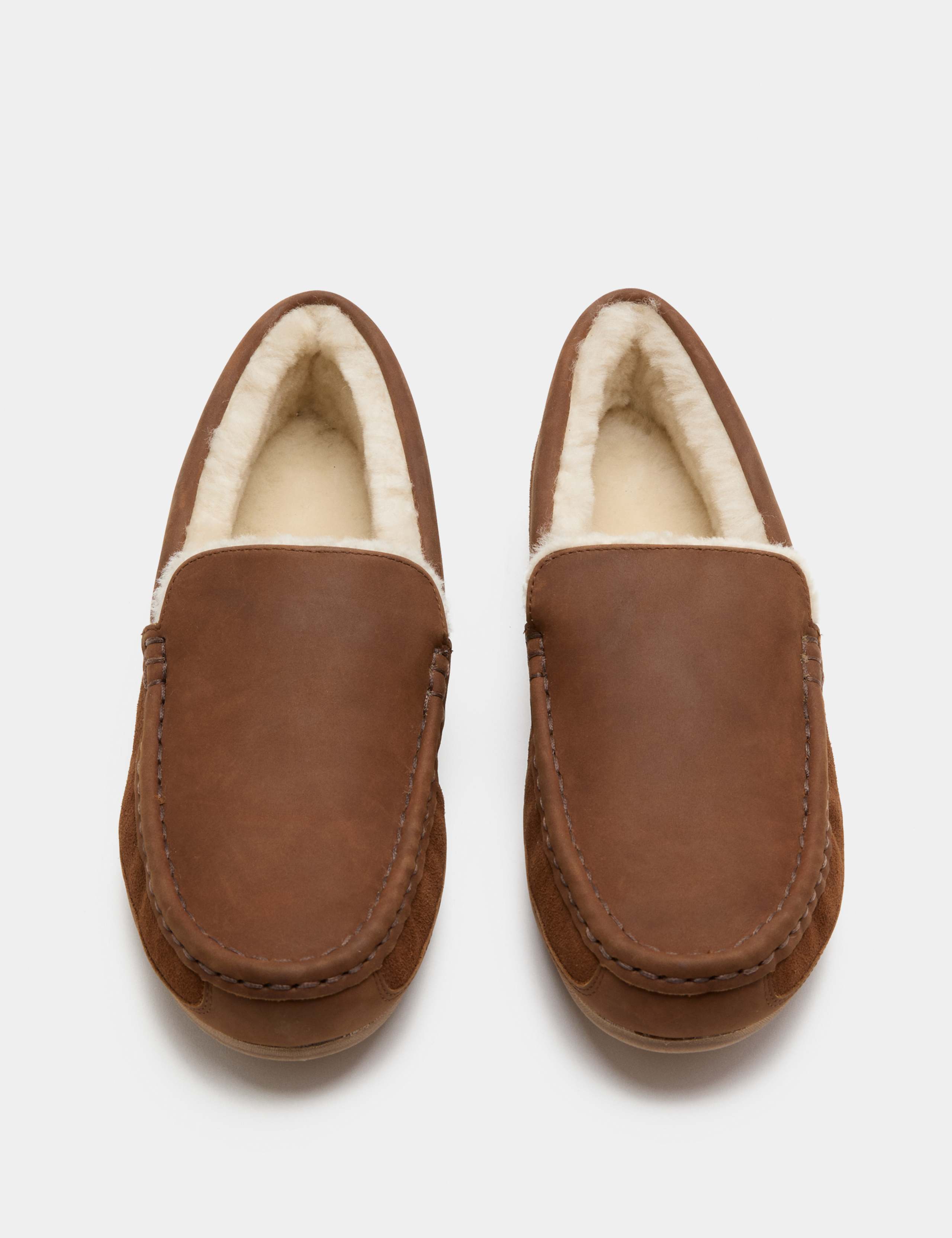 Leather Moccasin Slippers with Freshfeet™