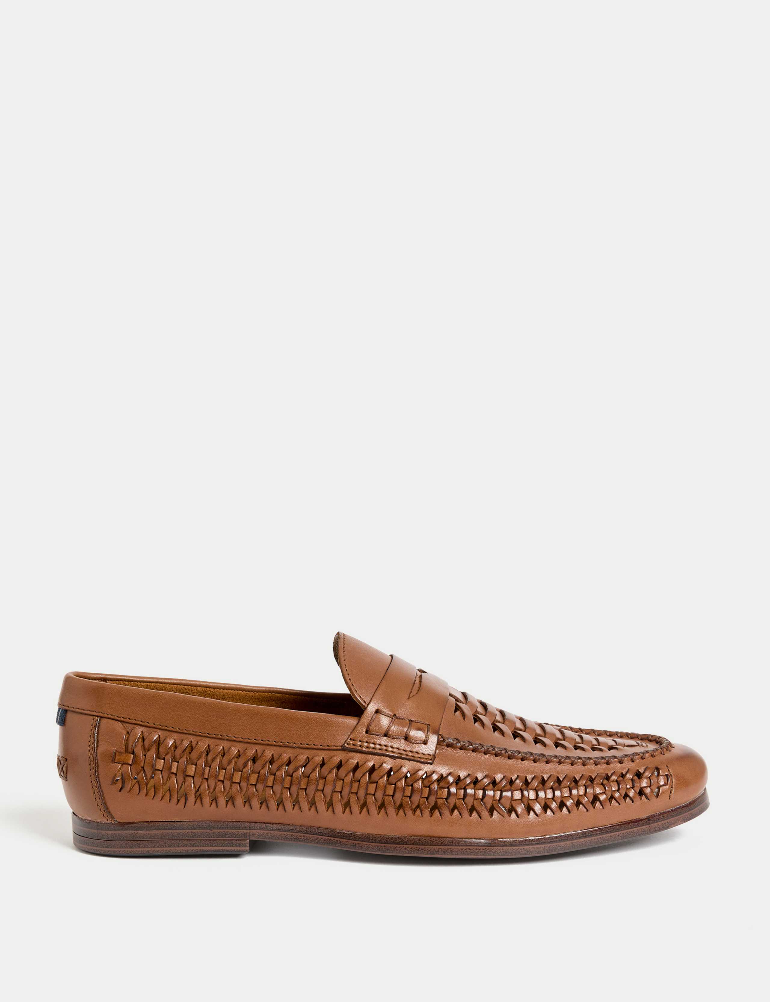 Leather Woven Loafers