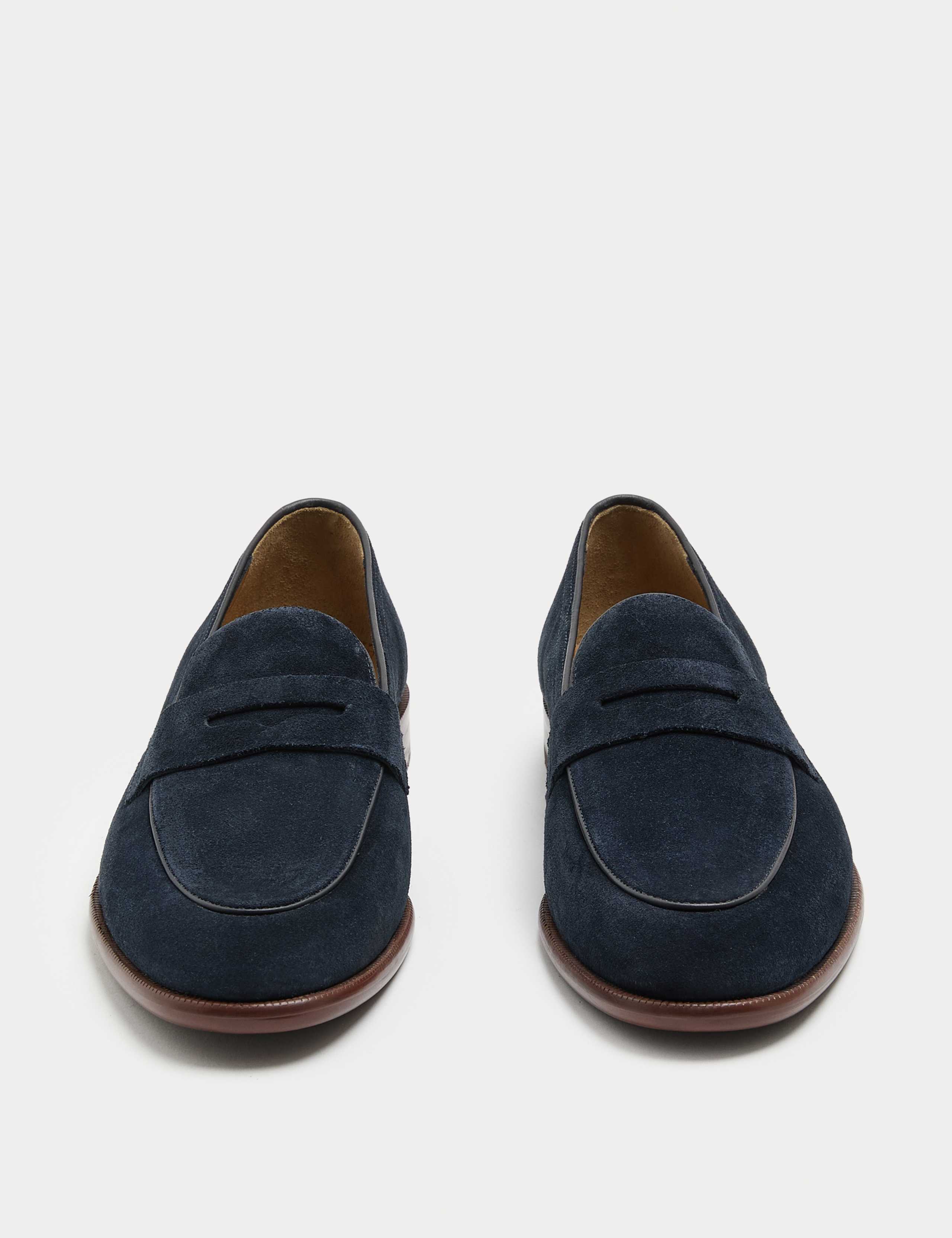 Suede Saddle Loafers