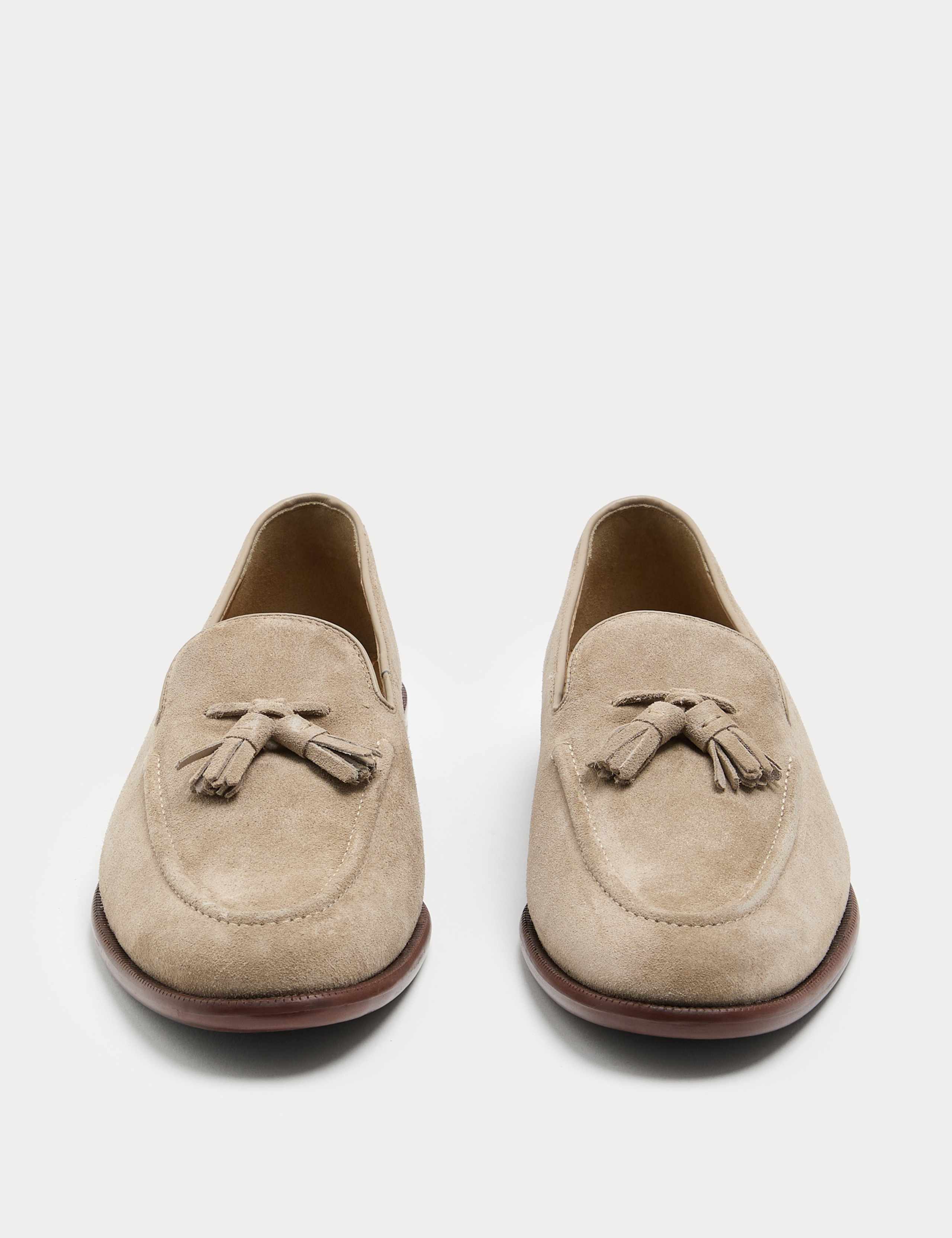 Suede Tassel Loafers