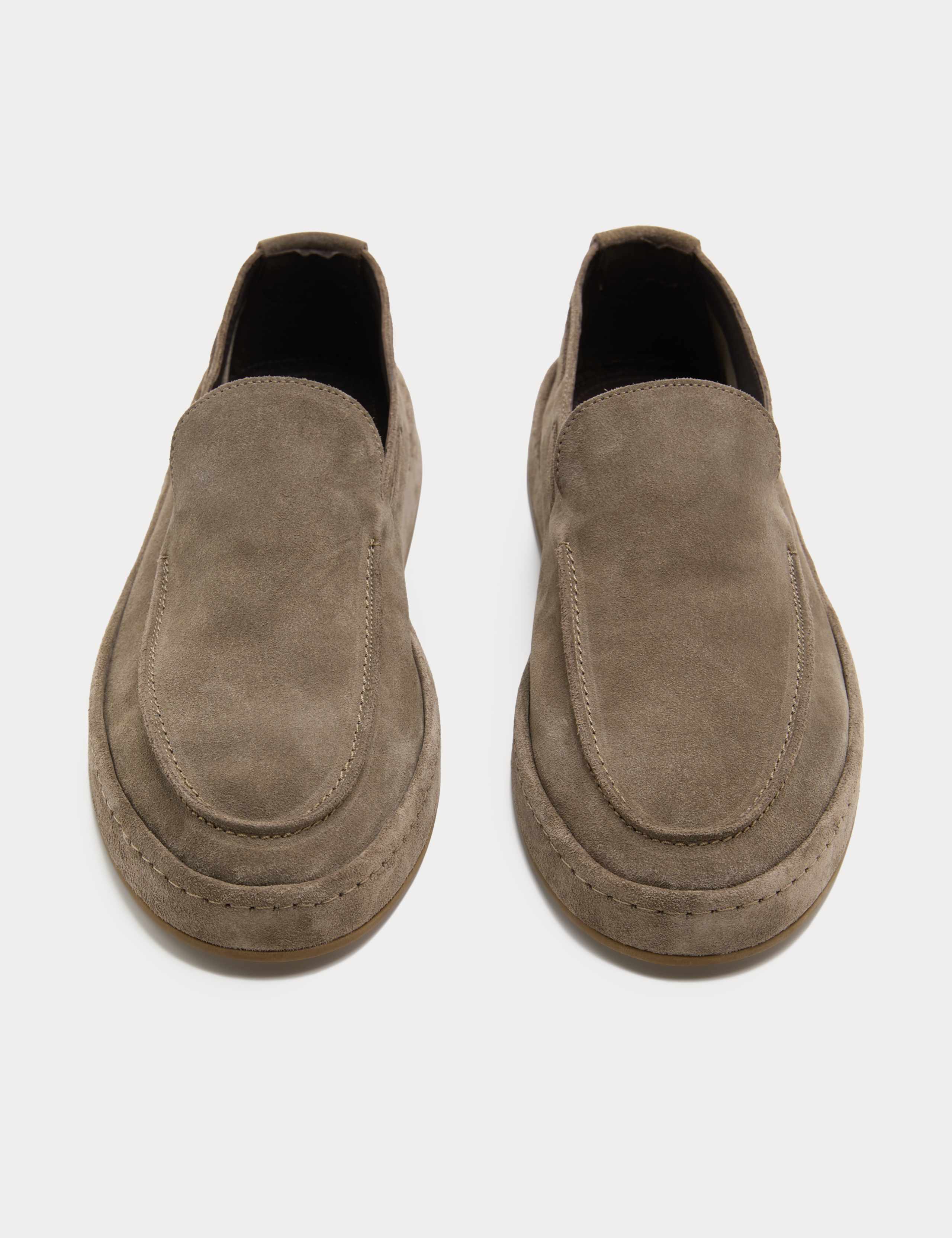 Suede Slip On Loafers