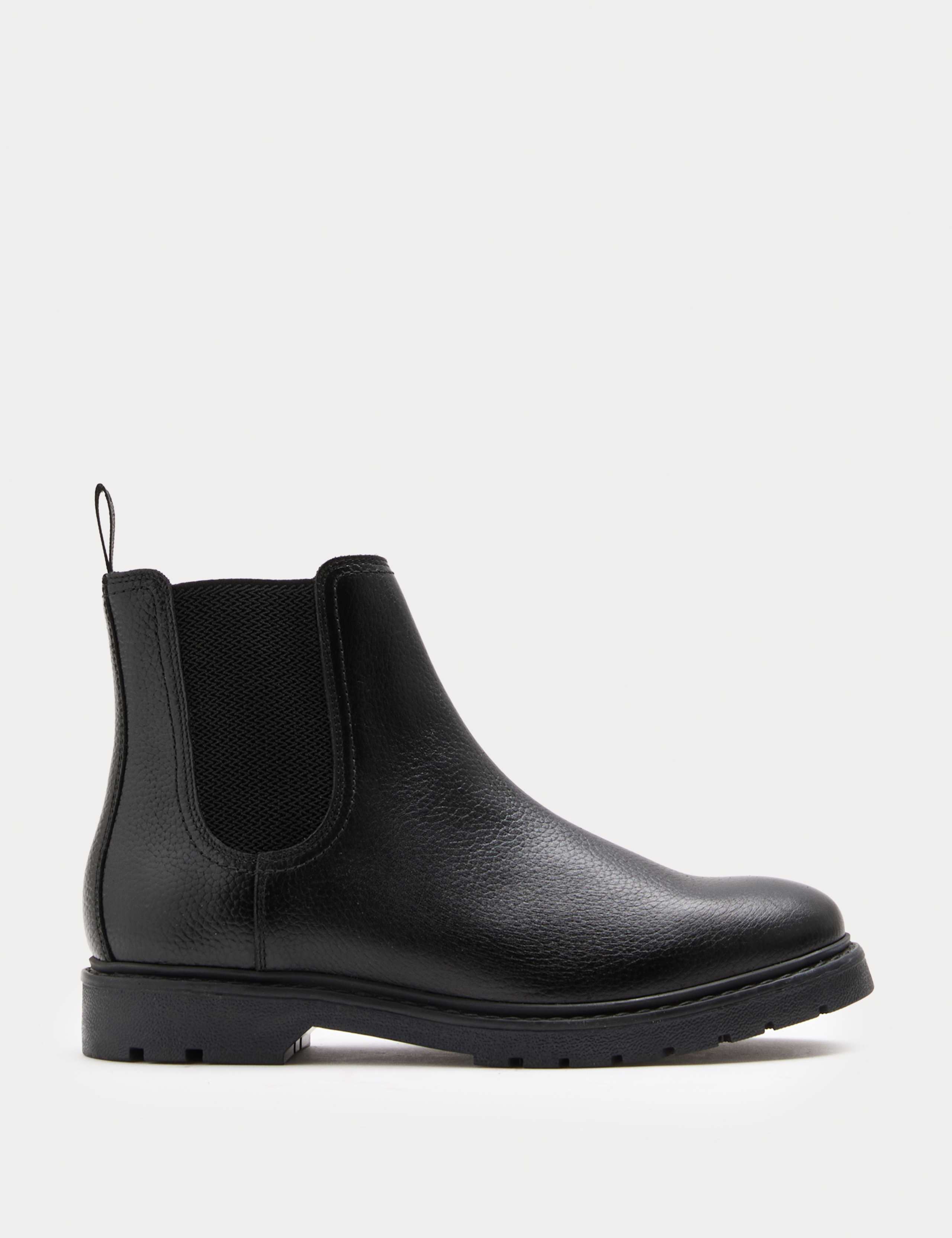 Leather Pull-On Chelsea Boots