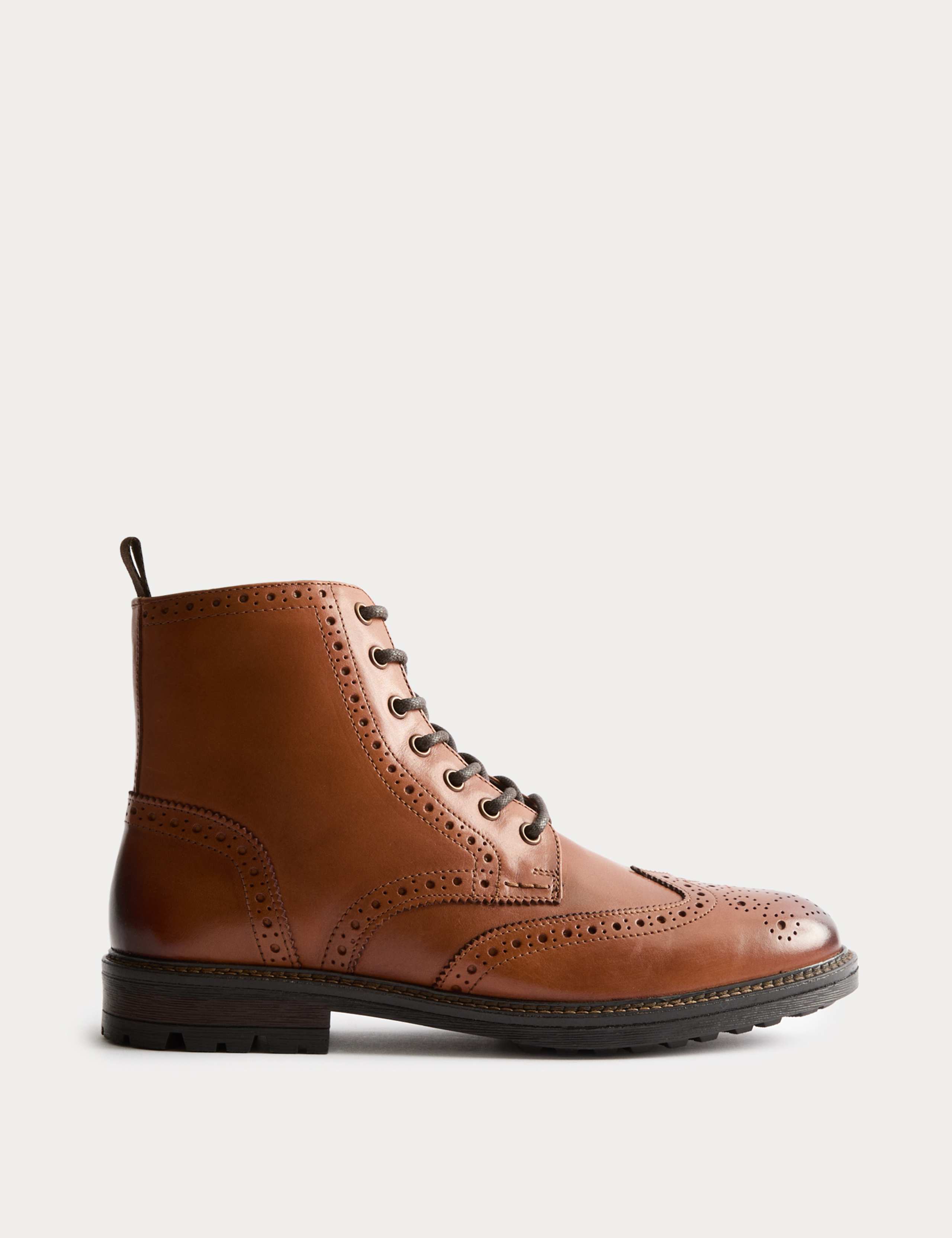 Leather Brogue Chukka Boots