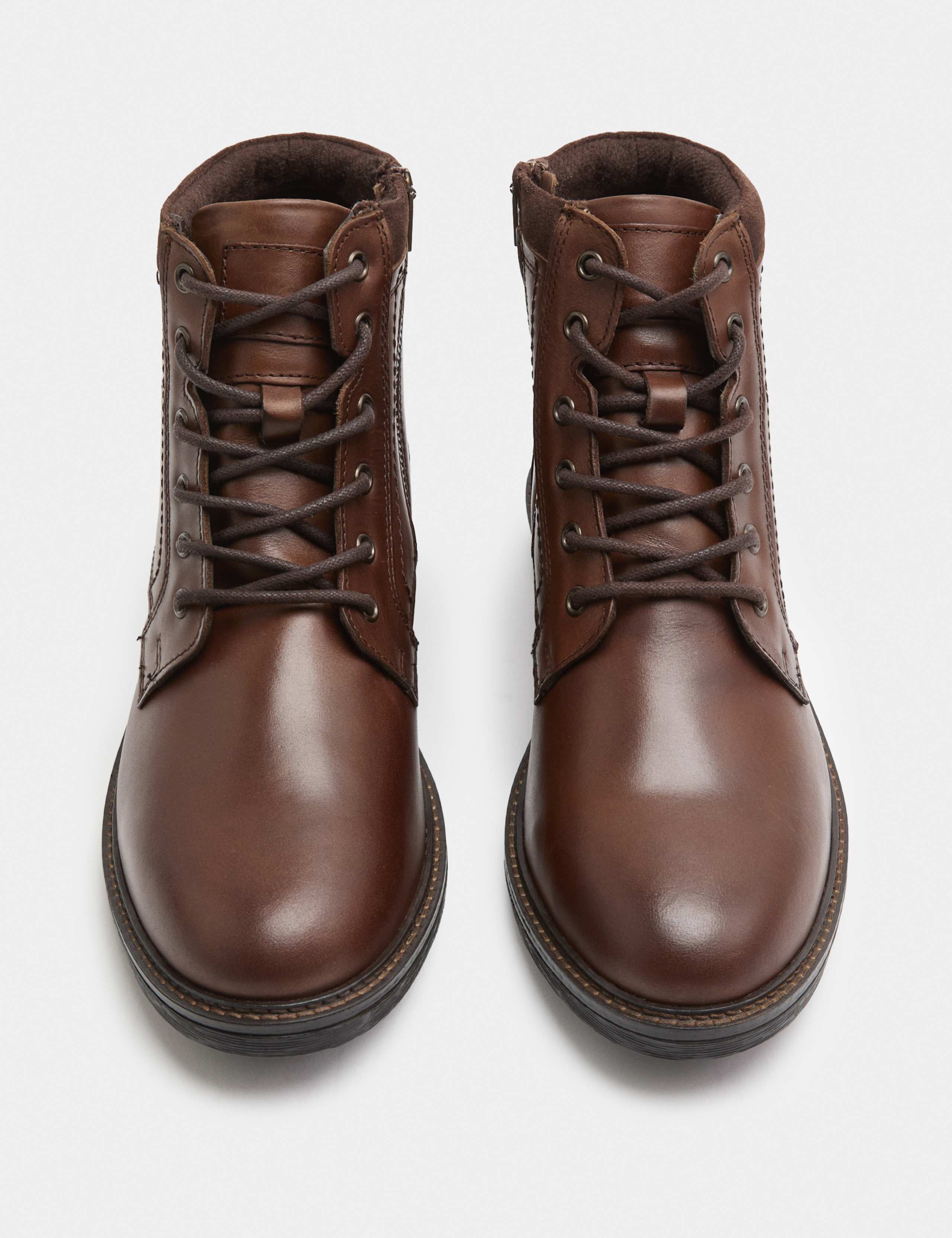 Leather Lace Up Shock Resistant Casual Boots