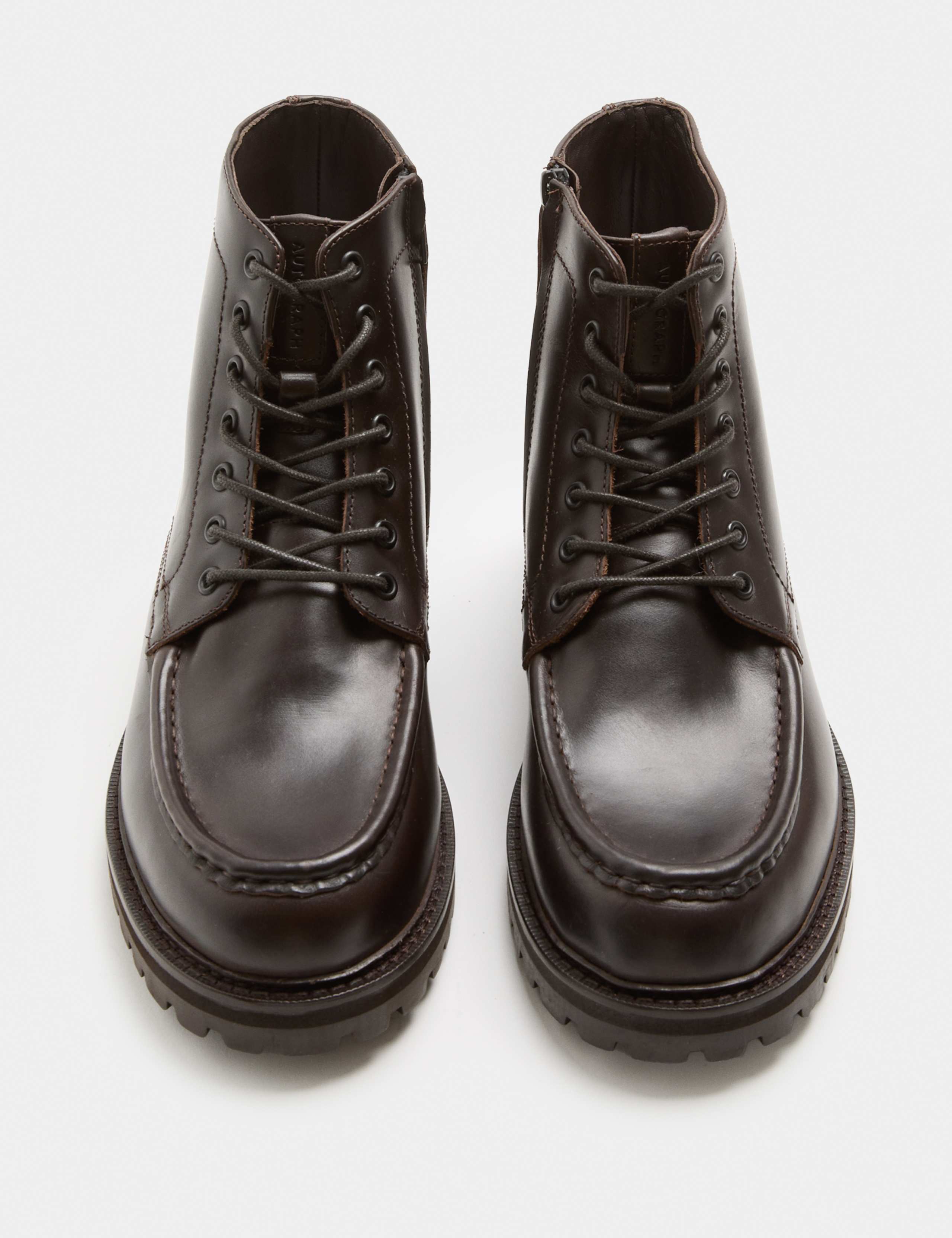 Leather Lace Up Casual Boots