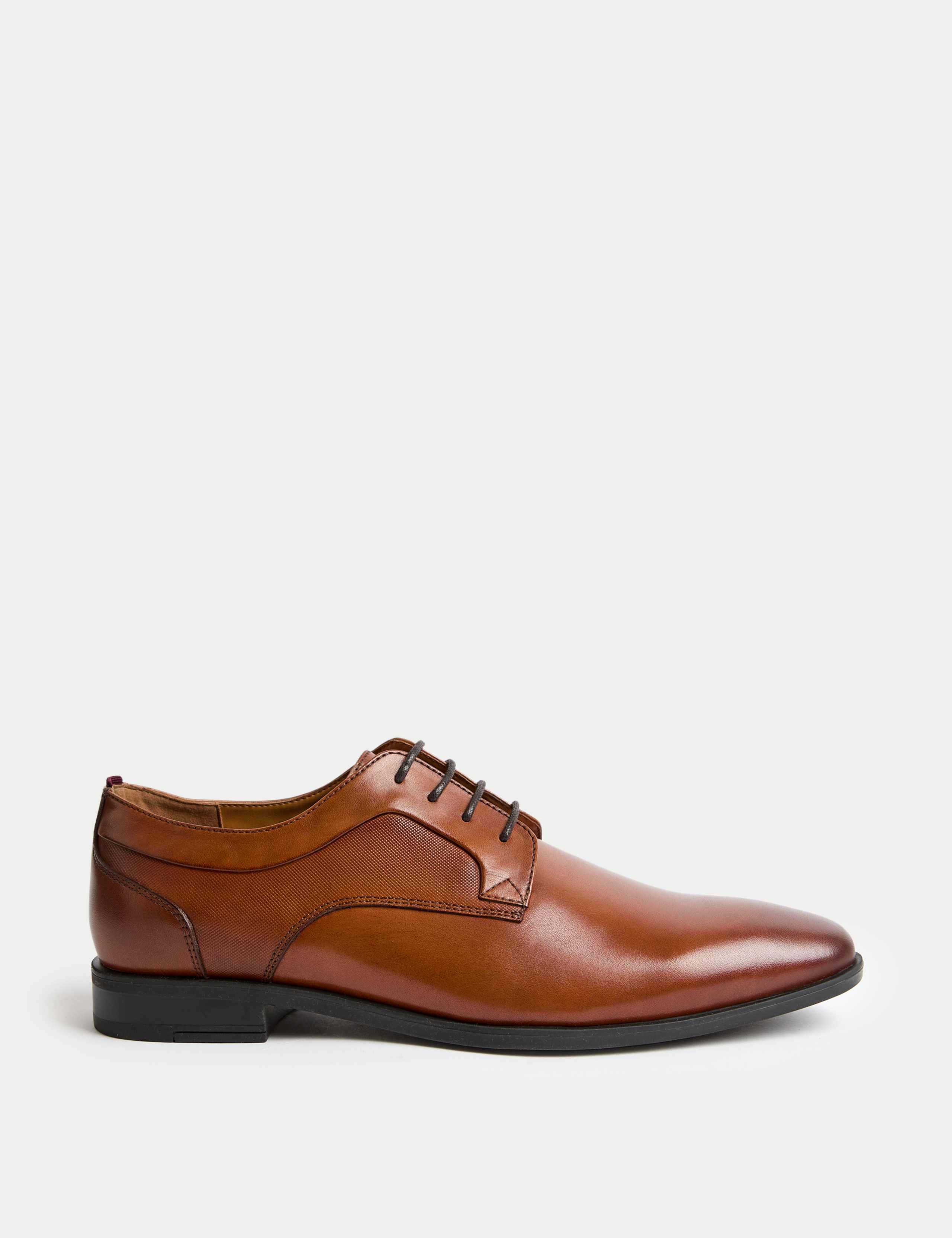 Leather Textured Derby Shoes
