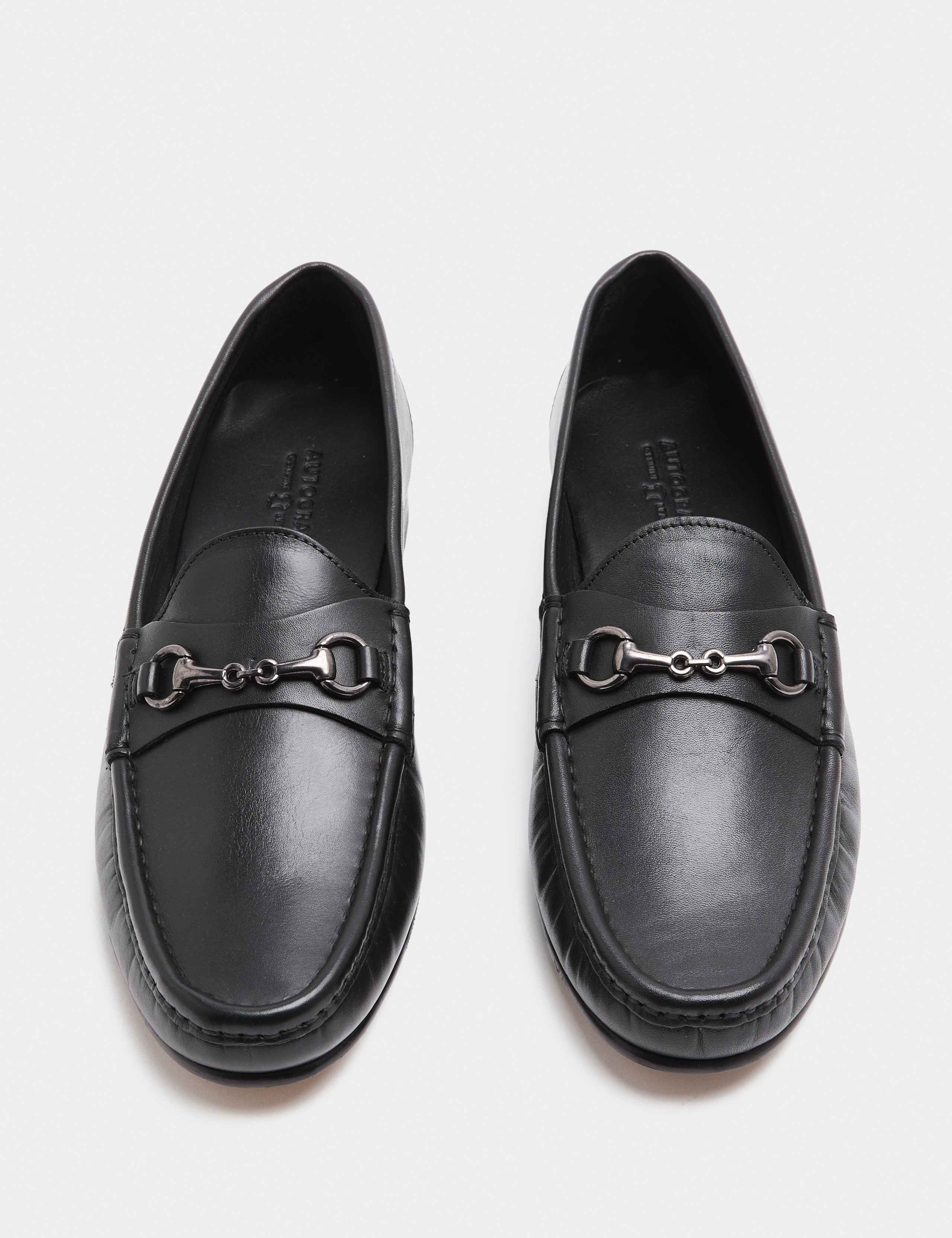 Leather Saddle Snaffle Slip On Loafers