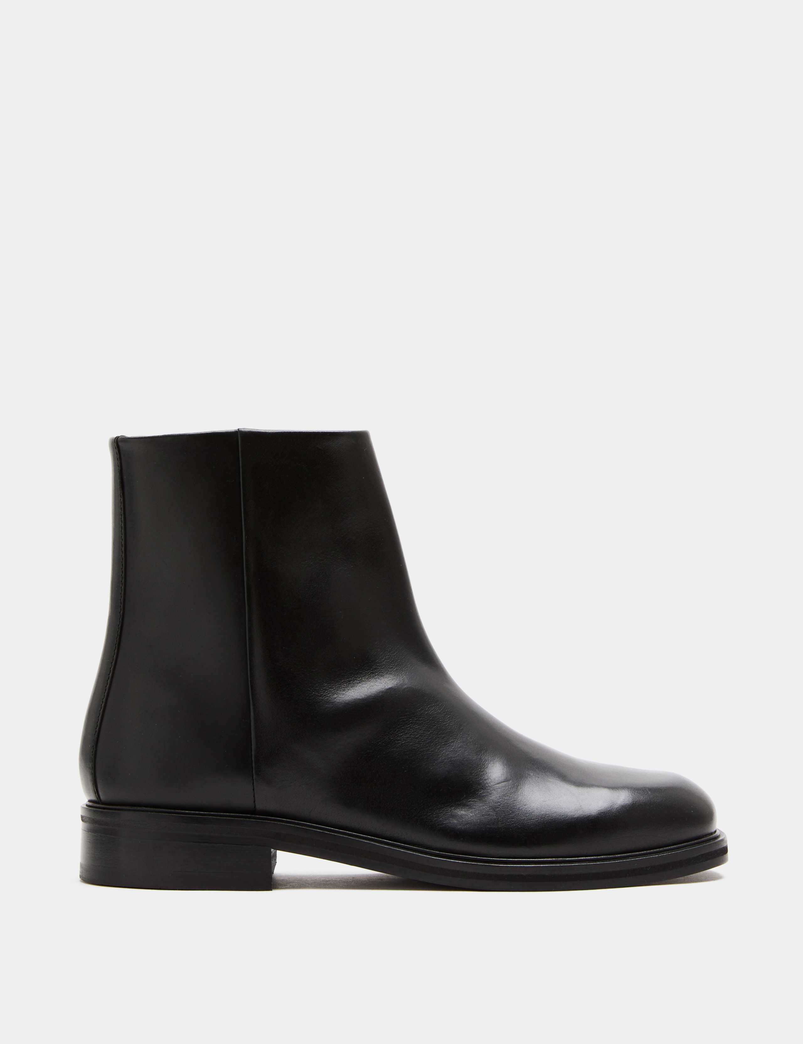 Leather Square Toe Boots