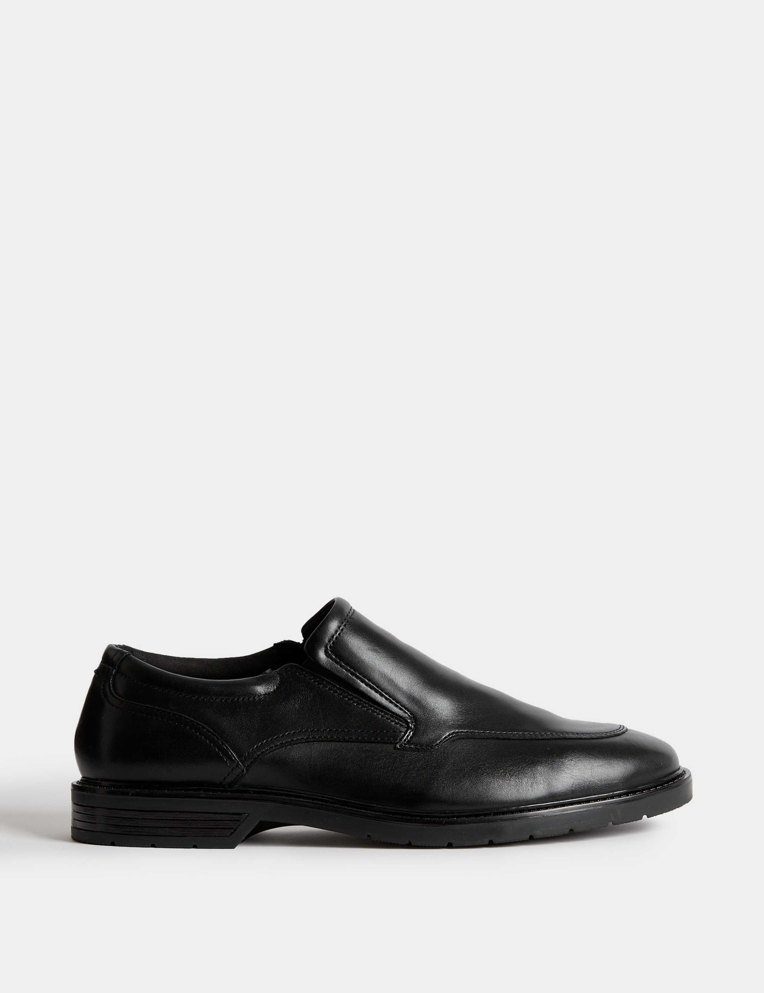Wide Fit Leather Slip-On Shoes