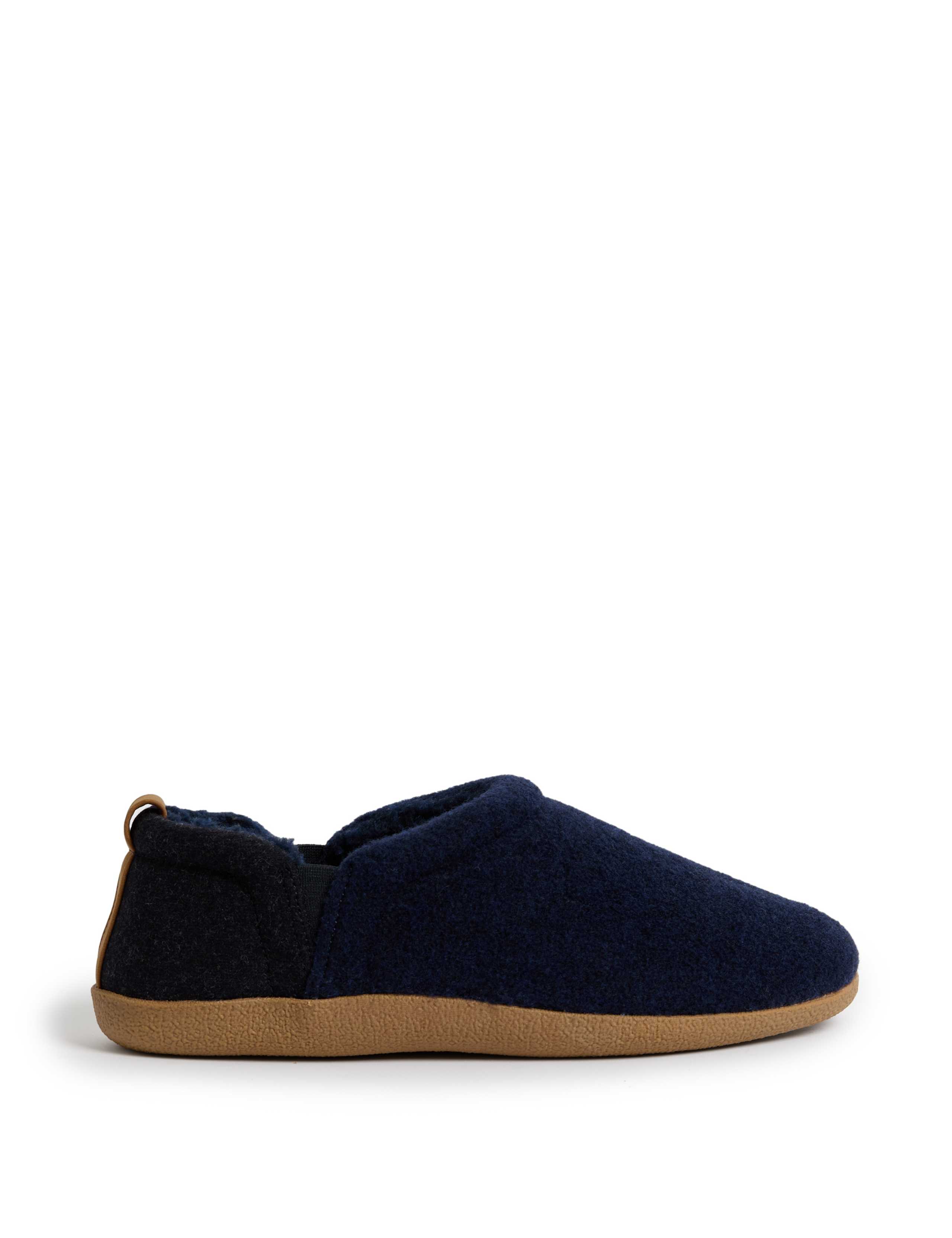 Fleece Lined Felt Slippers with Freshfeet™