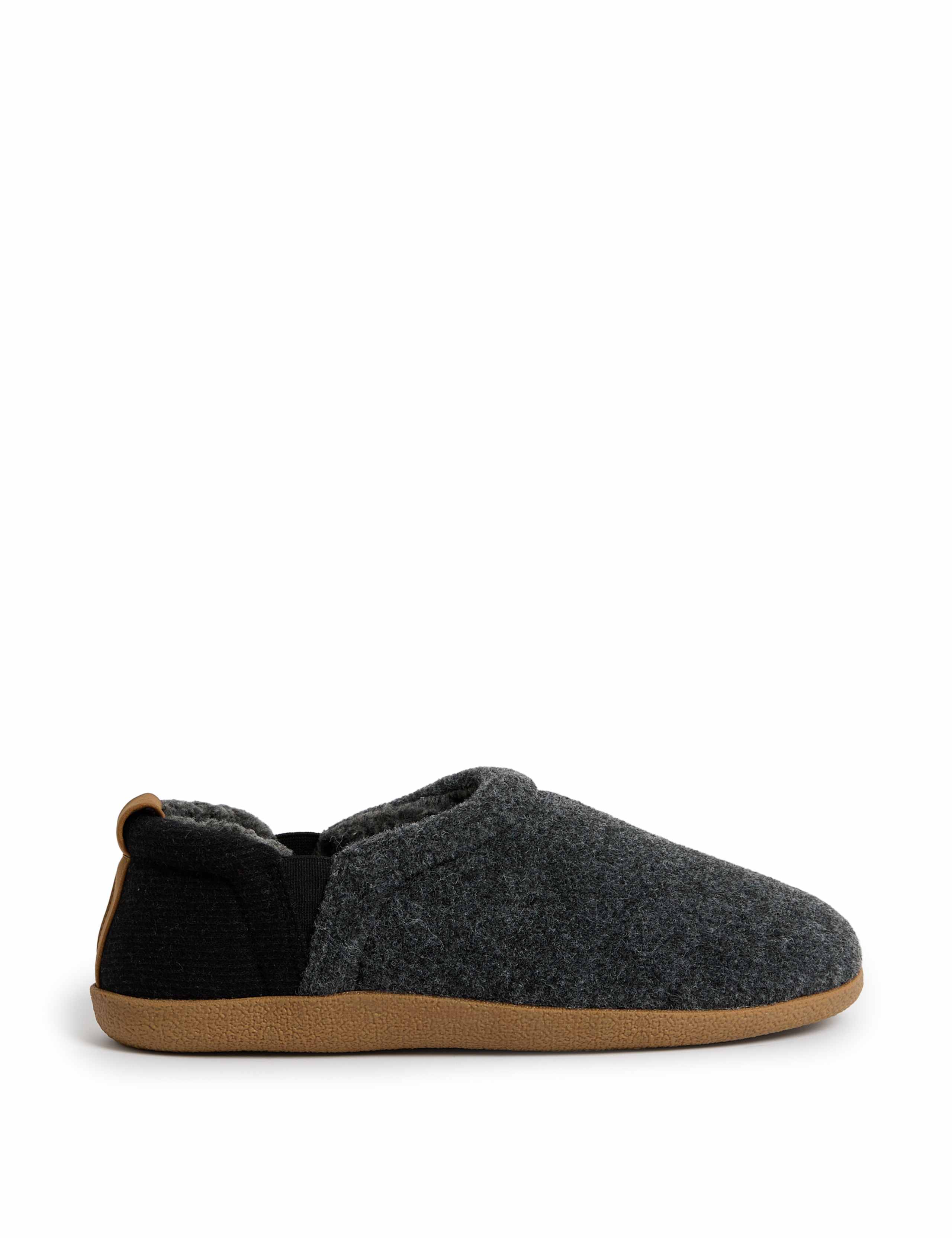 Fleece Lined Felt Slippers with Freshfeet™