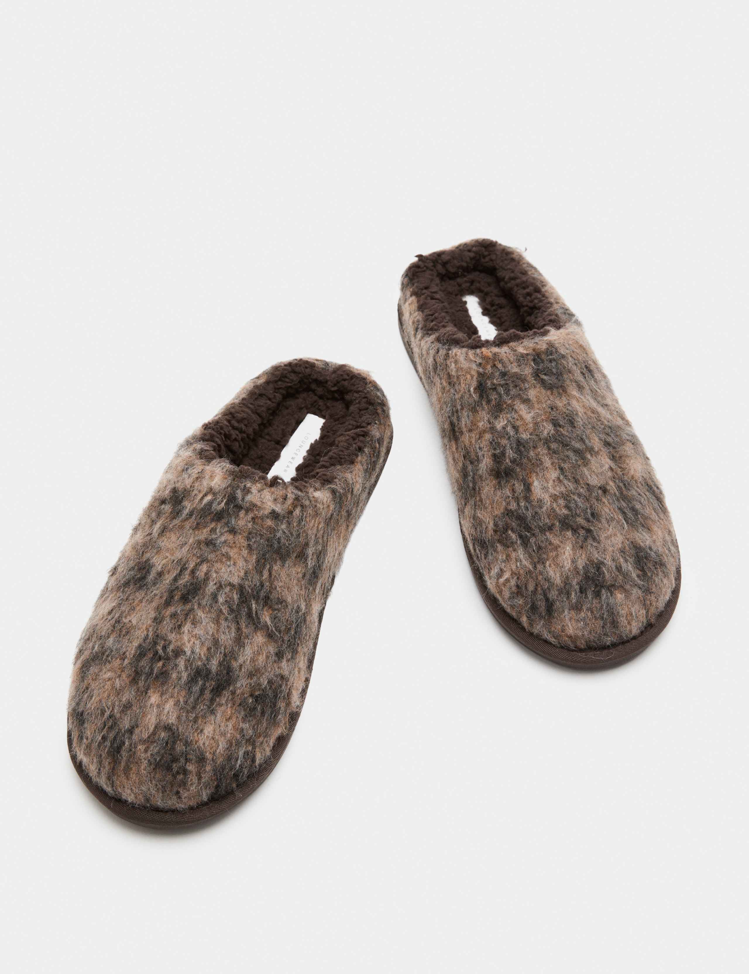Brushed Checked Mule Slippers with Freshfeet™