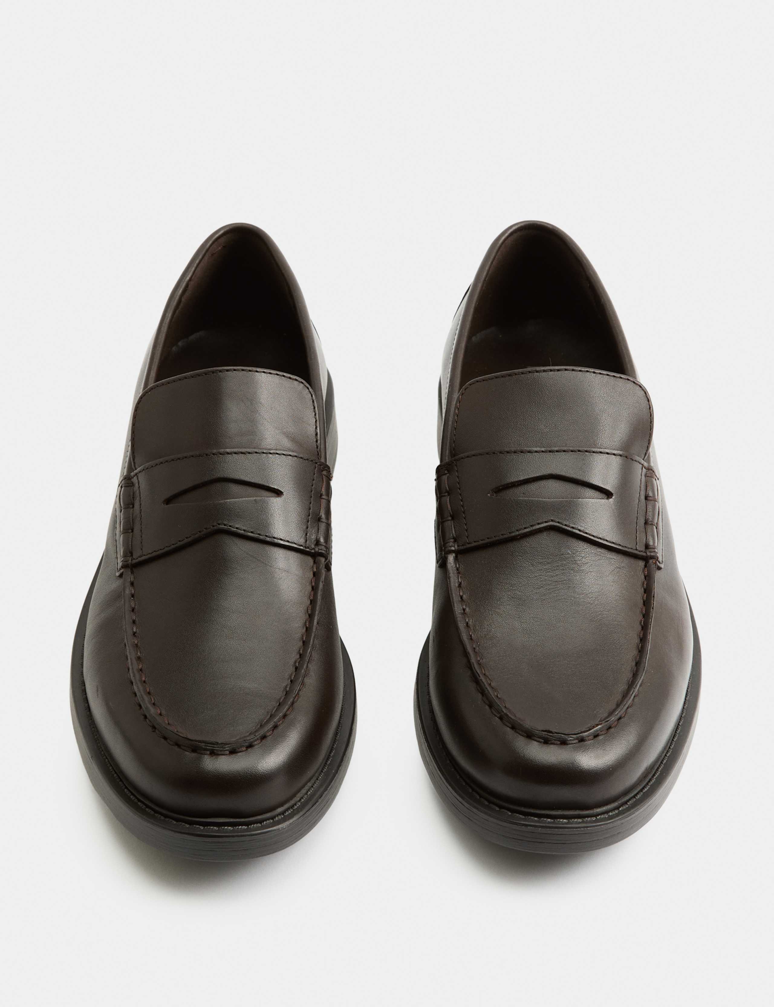Leather Slip On Loafers