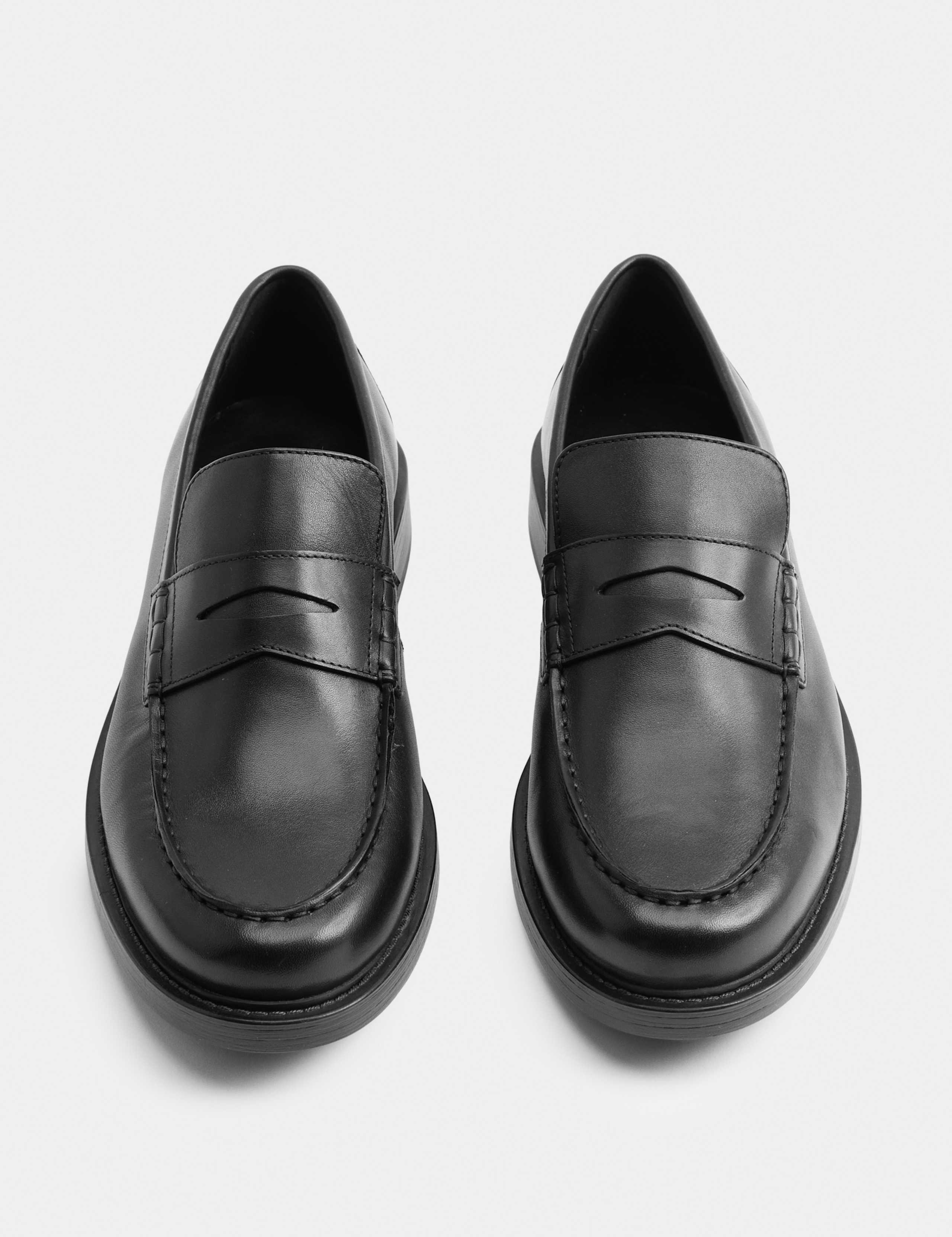 Leather Slip On Loafers