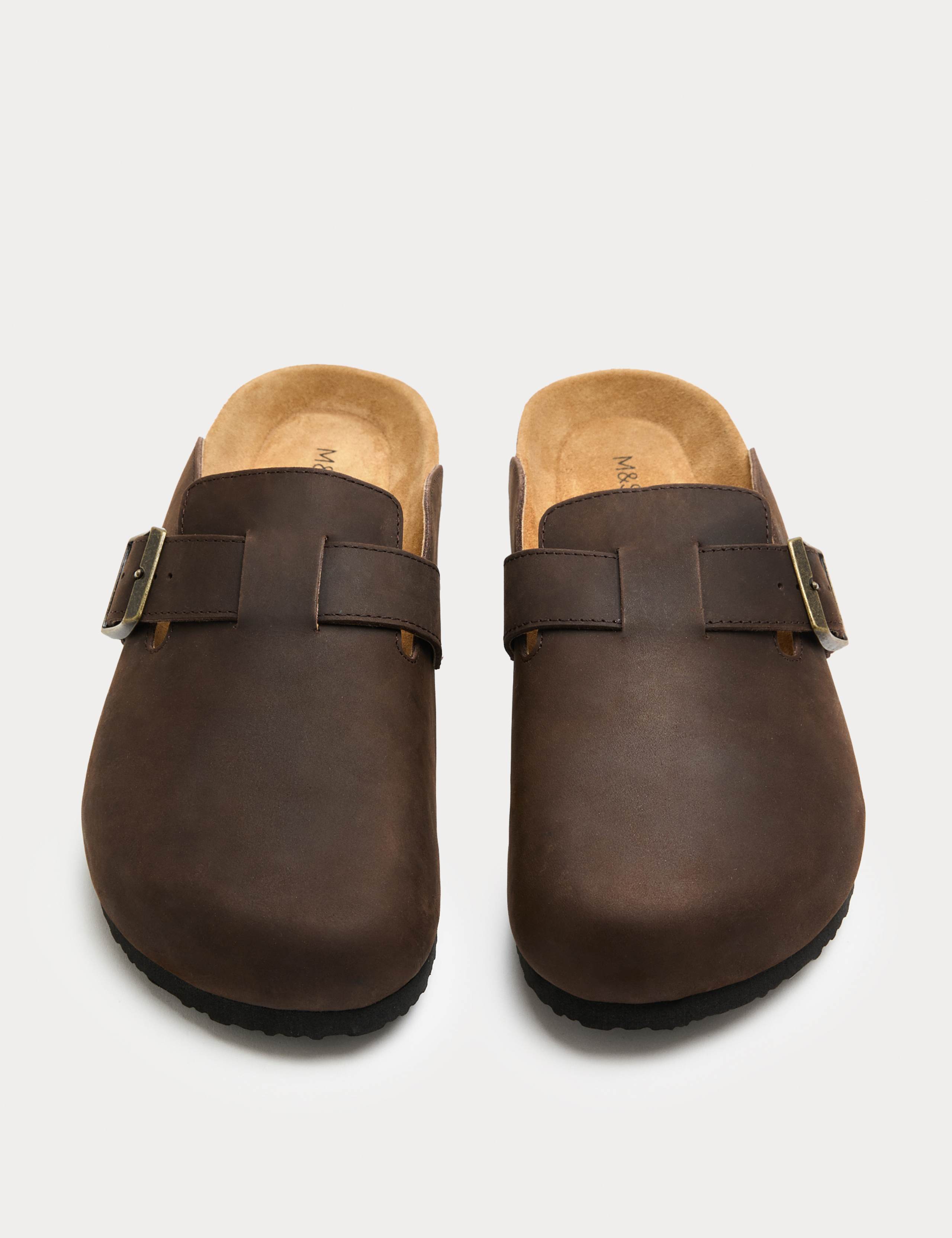 Leather Slip-On Mules