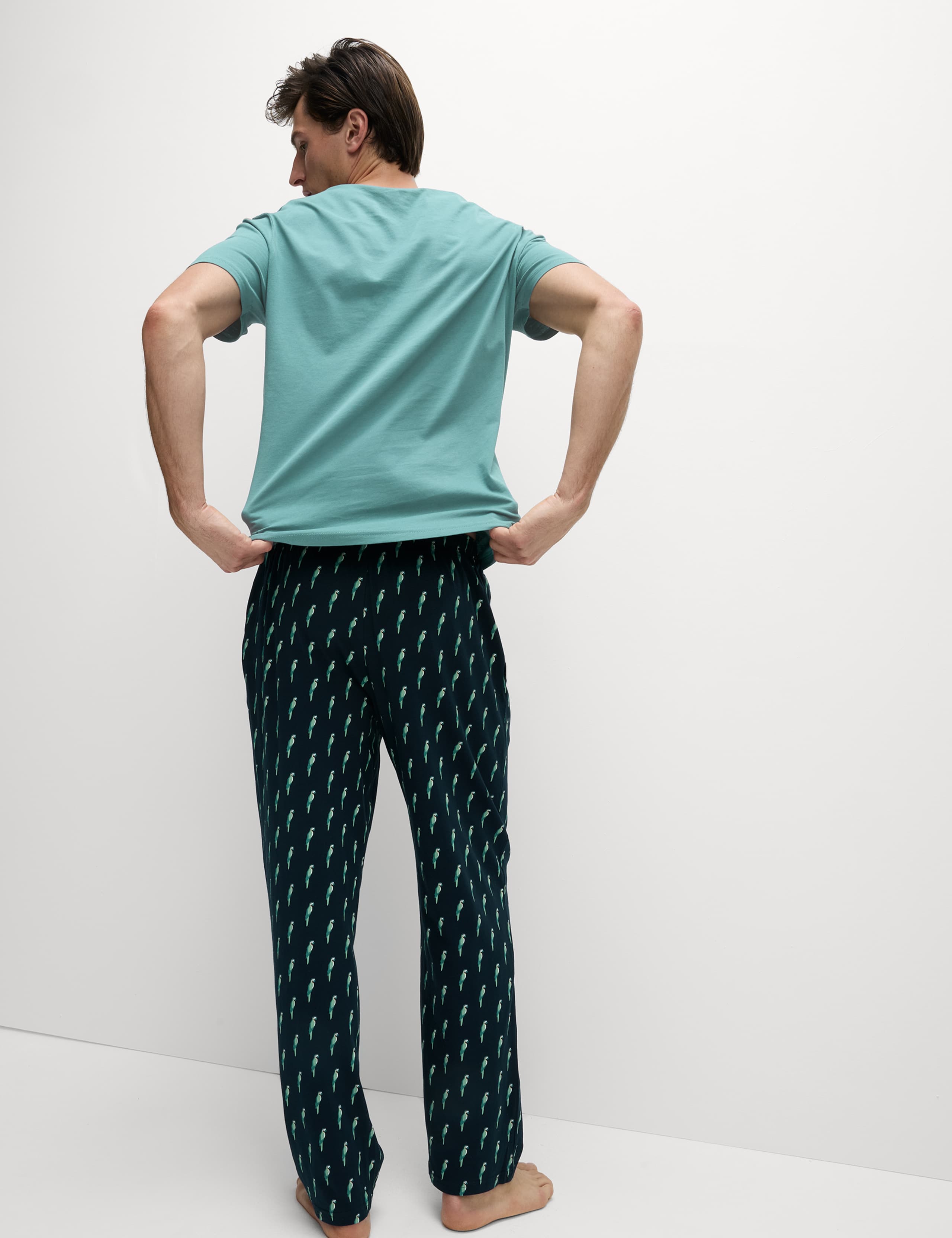 Pure Cotton Parrot Print Pyjama Set
