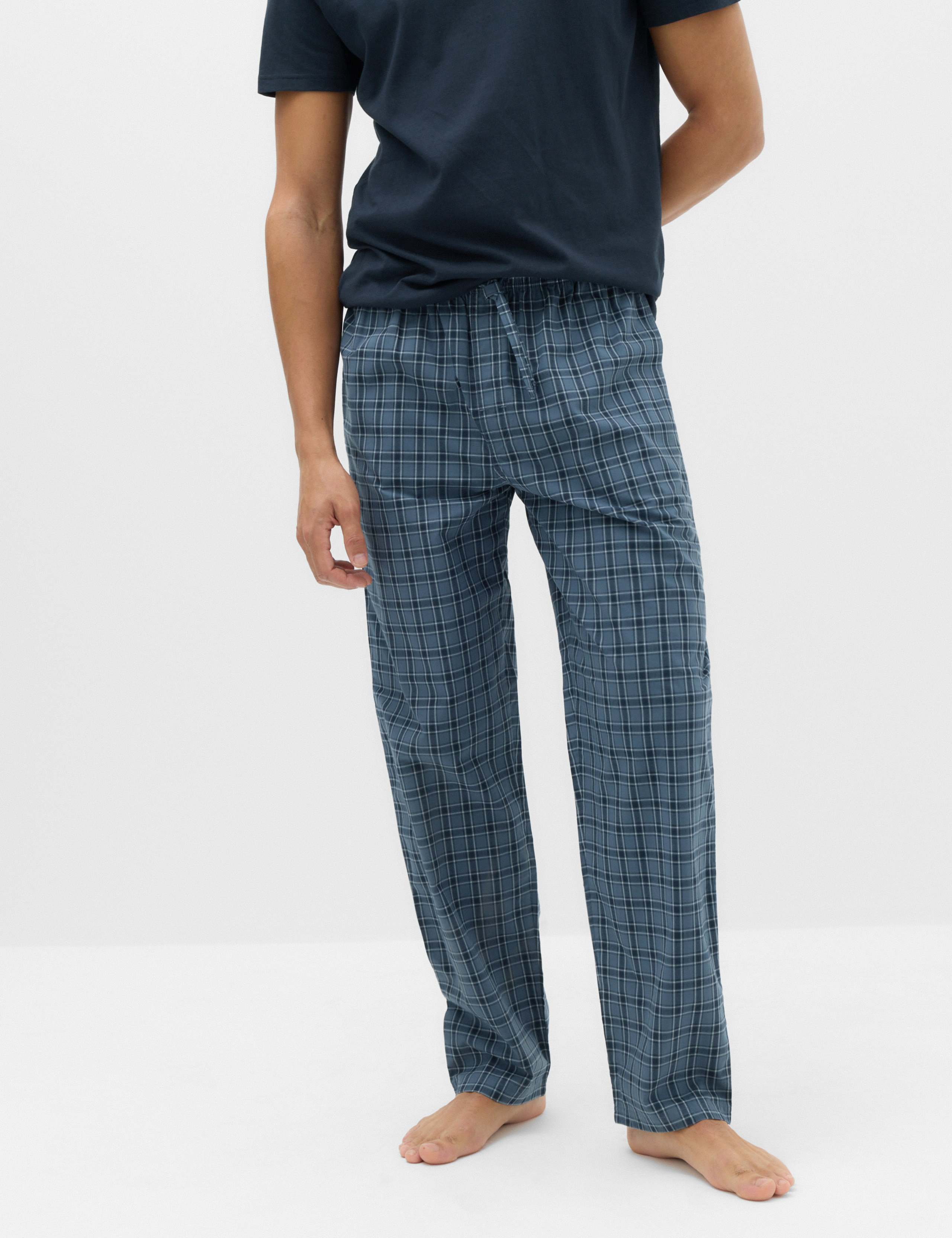Pack Of Two Cotton Pyjama Bottoms