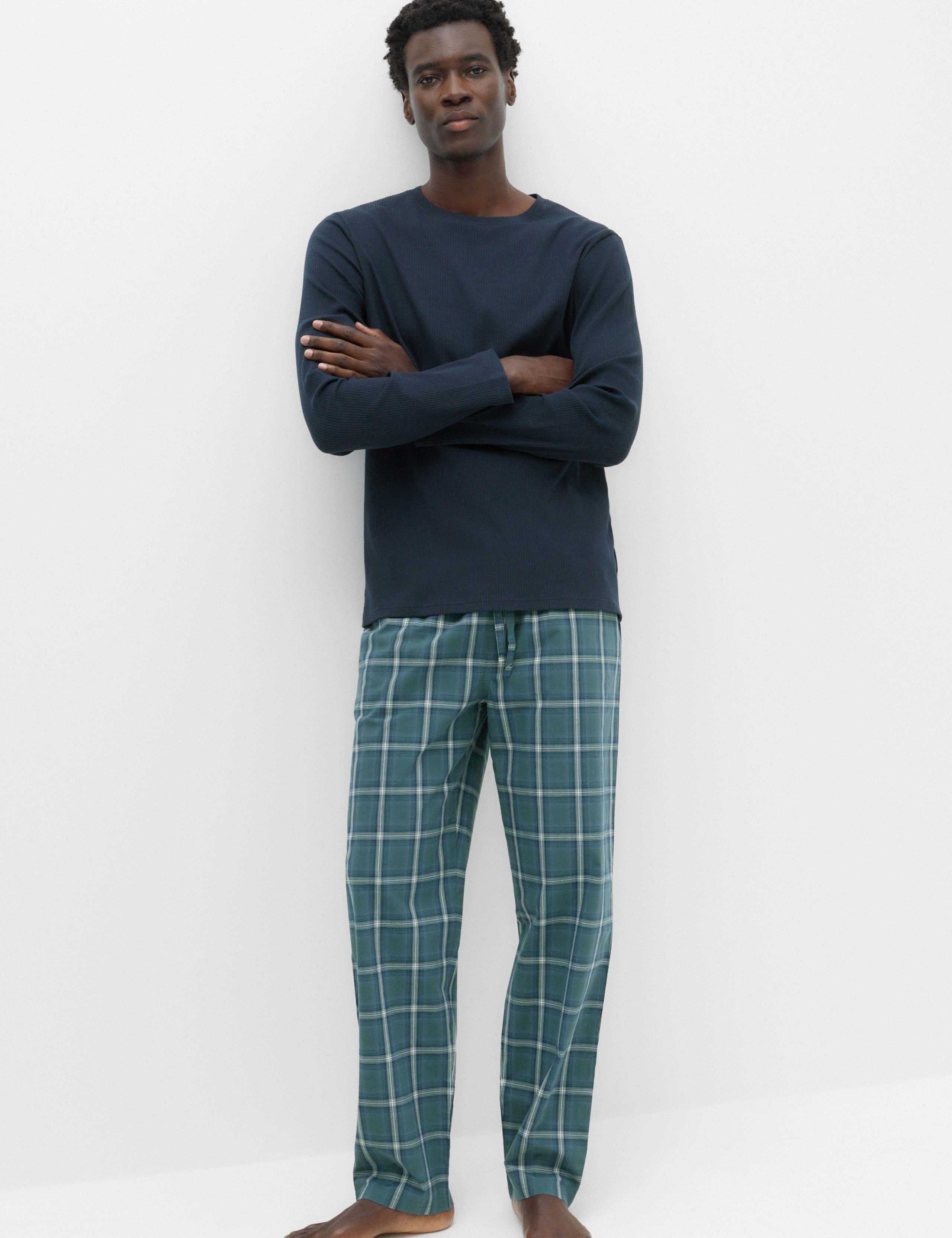 Pure Cotton Checked Pyjama Set