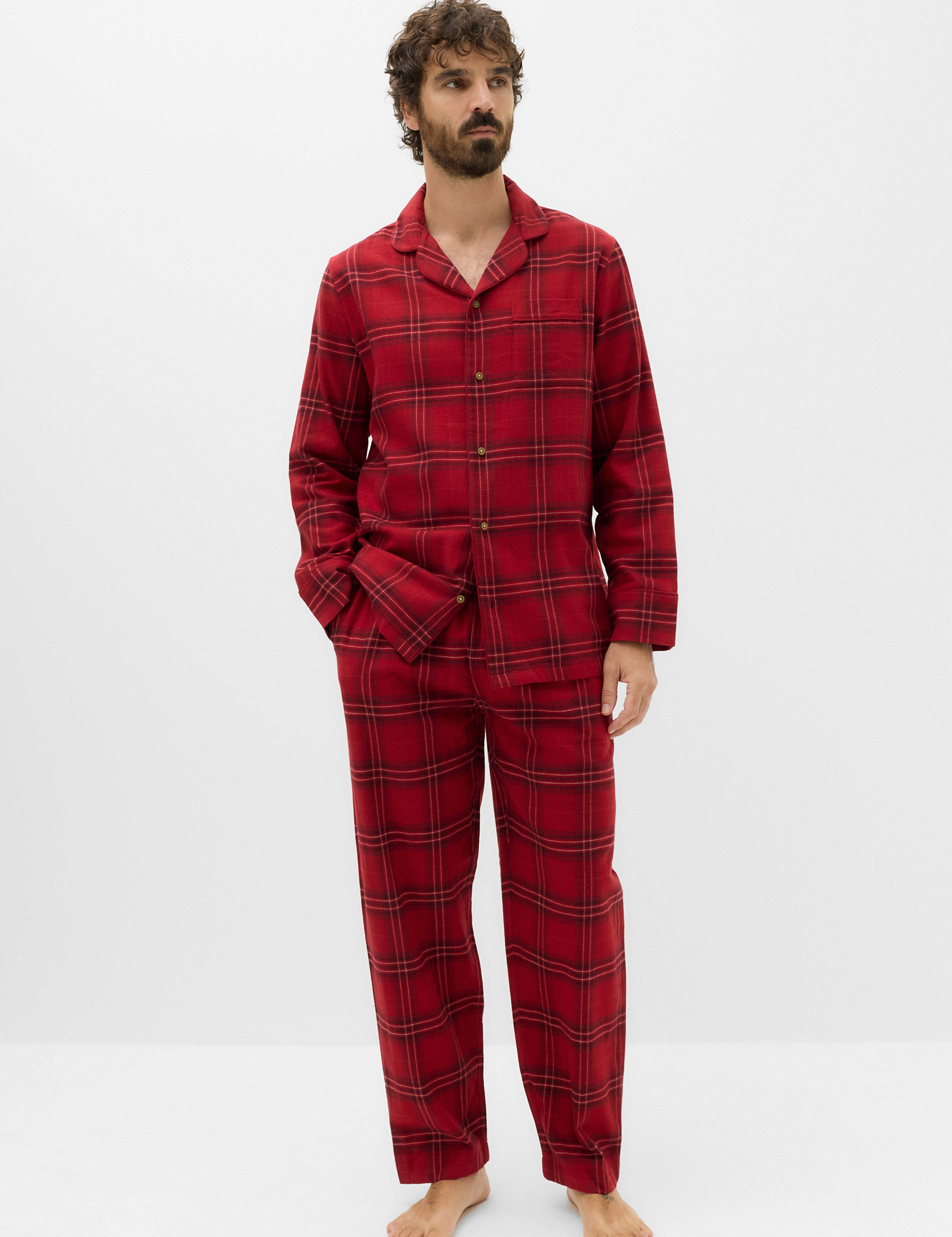 Pure Cotton Checked Christmas Pyjamas