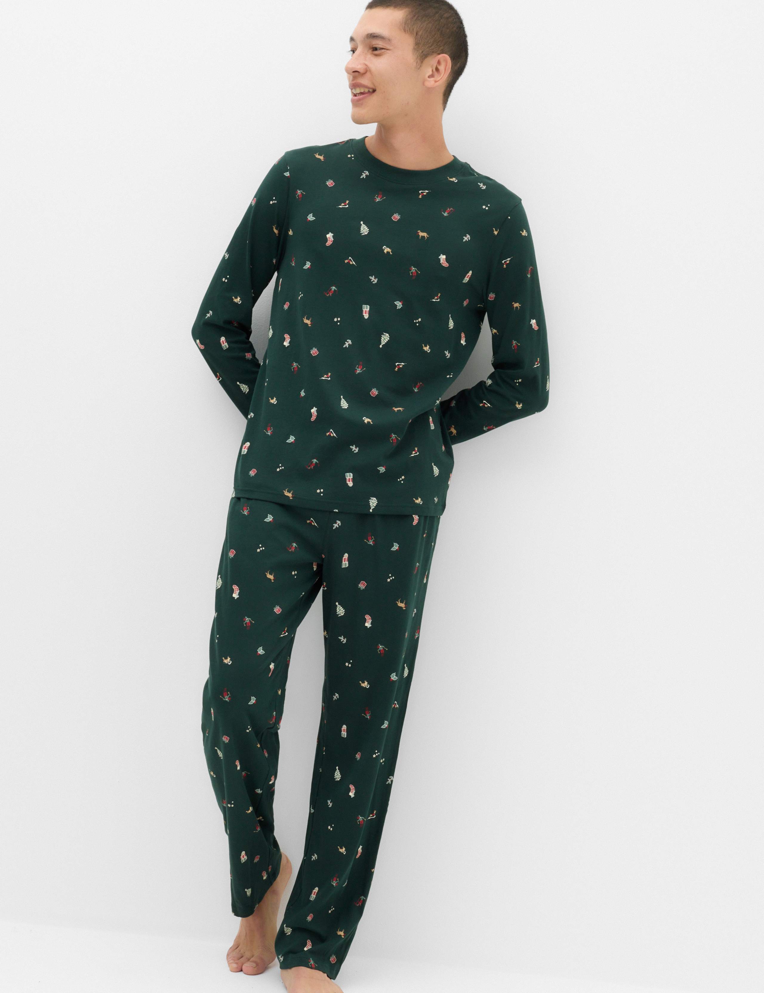 Pure Cotton Printed Christmas Family Pyjamas