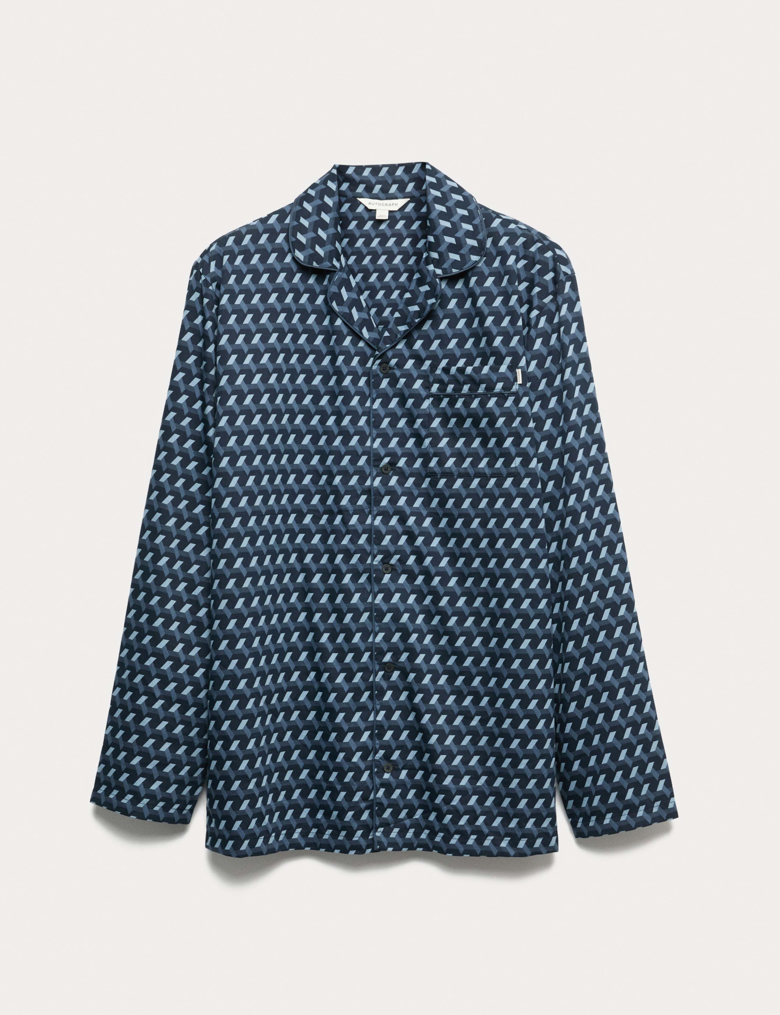 Cotton Rich Printed Pyjama Top