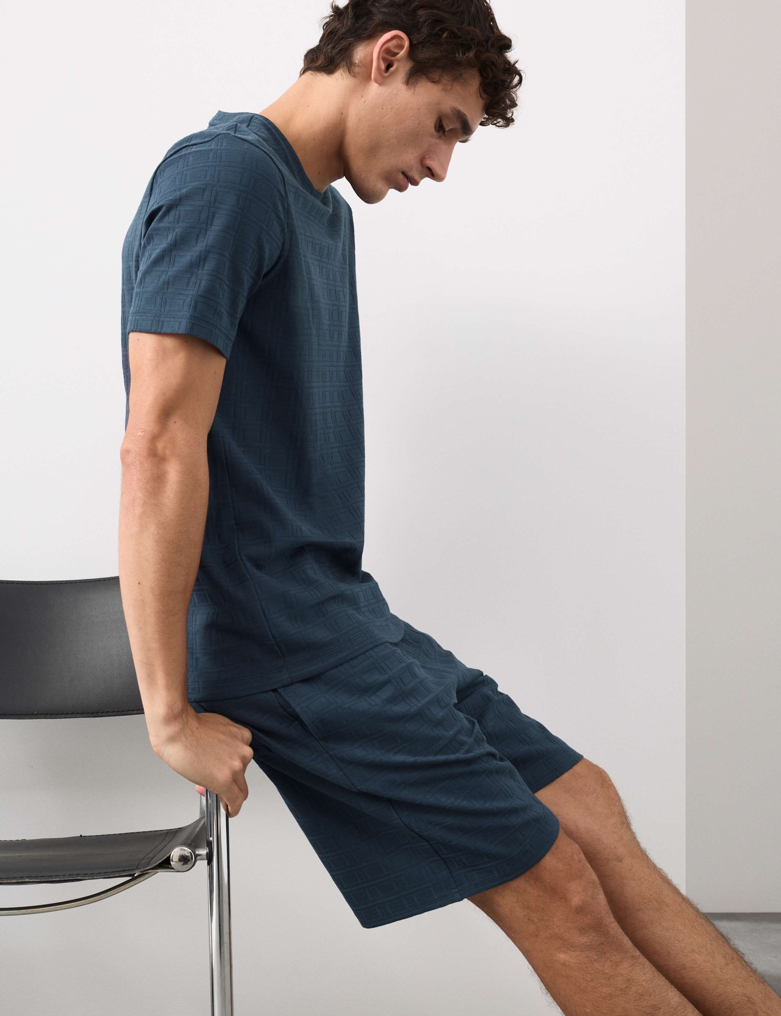 Supima® Cotton Rich Jacquard Pyjama Shorts