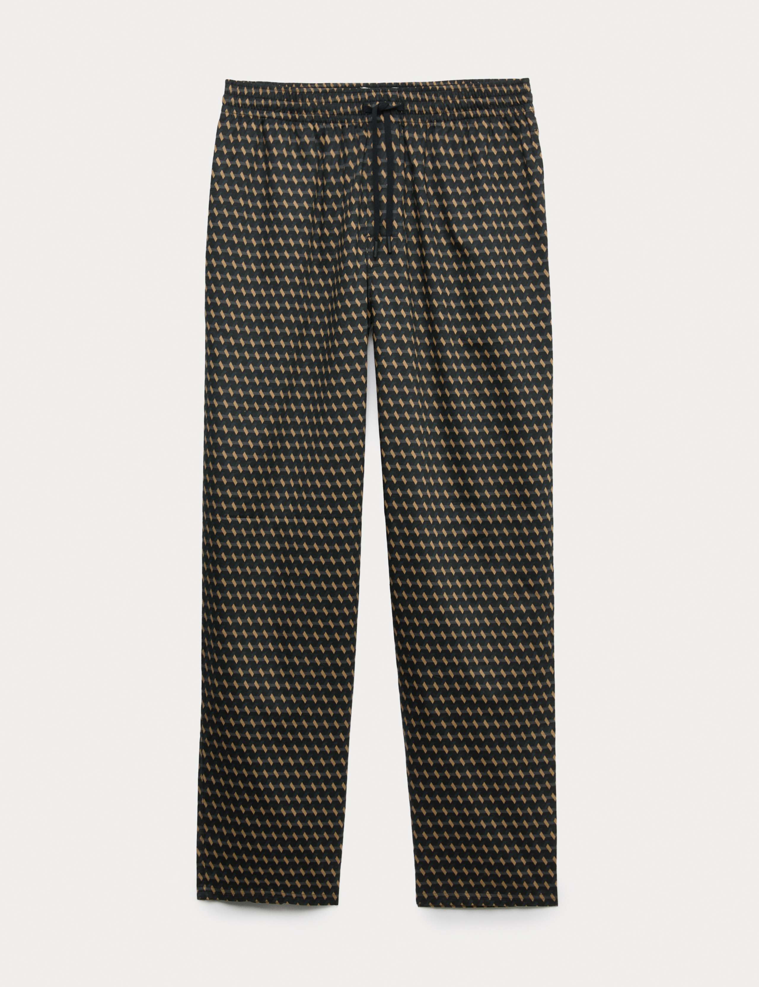Cotton Rich Geometric Print Pyjama Bottoms
