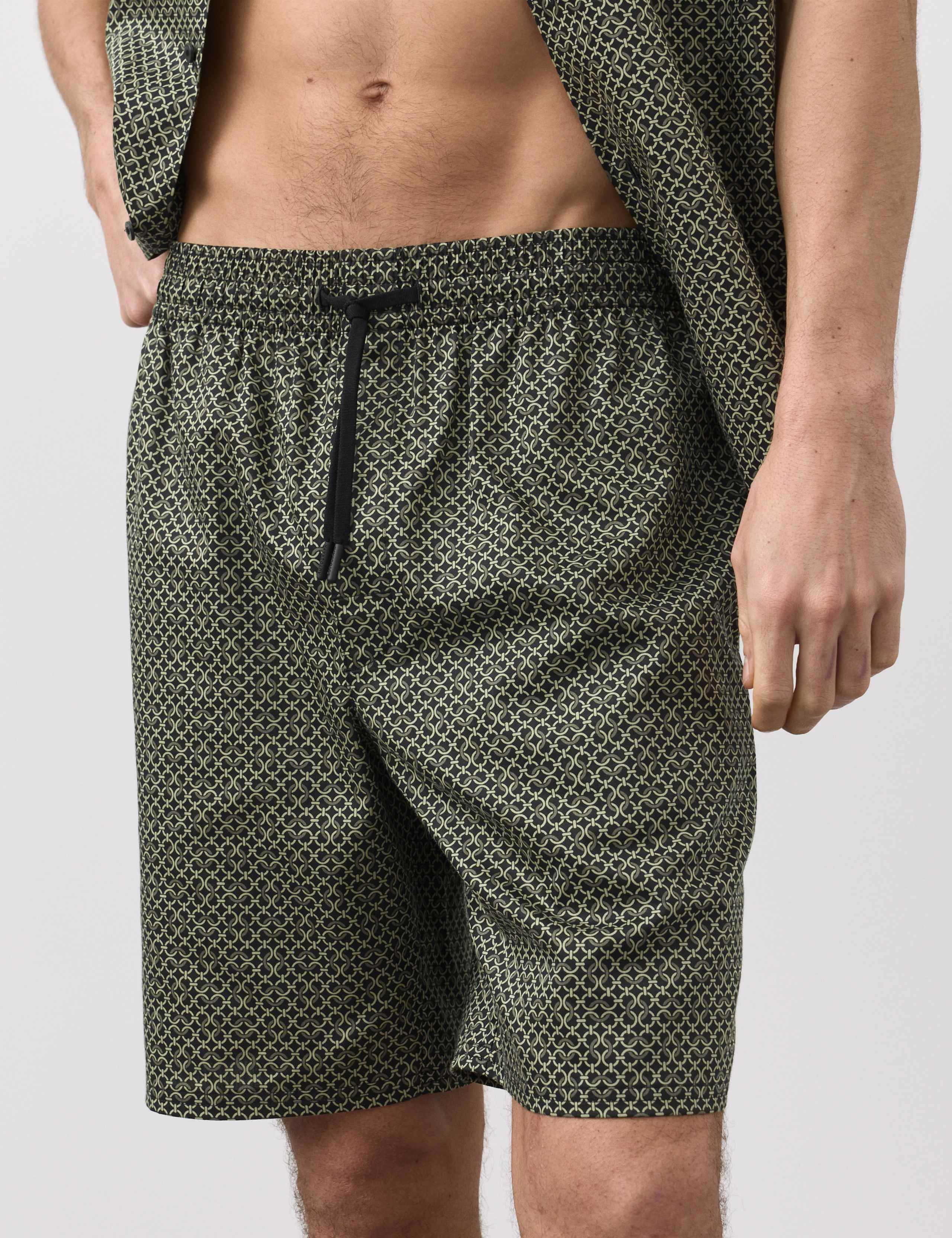 Cotton Rich Printed Pyjama Shorts