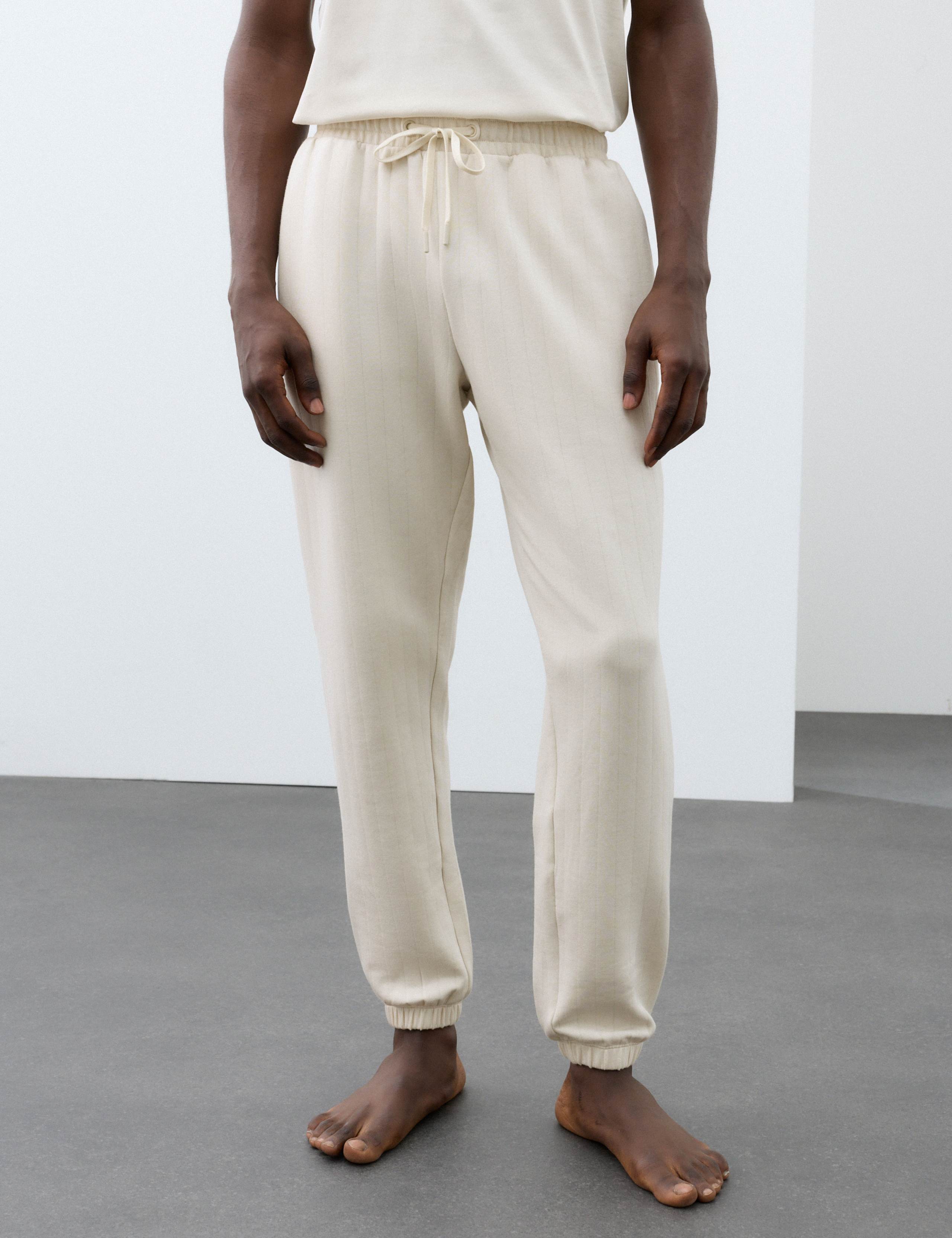 Cotton Modal Blend Drop Needle Pyjama Bottoms