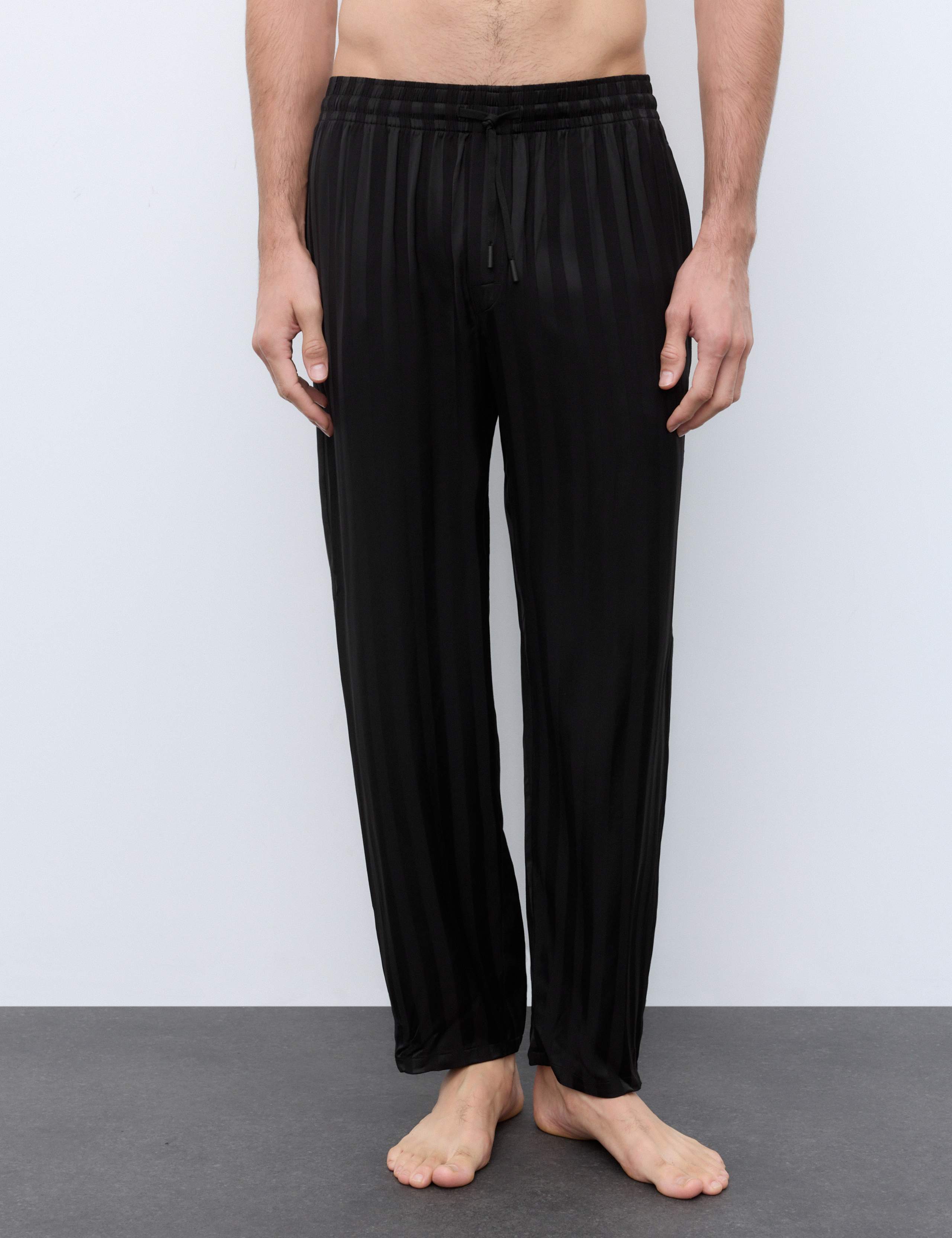 Satin Striped Woven Pyjama Bottoms
