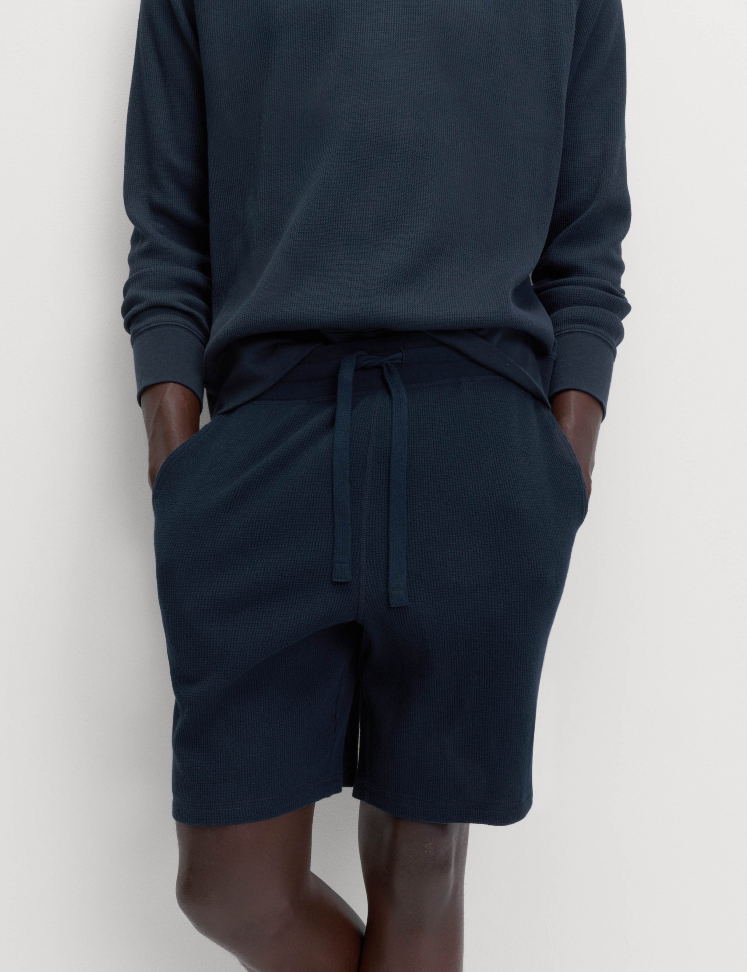 Pure Cotton Waffle Loungewear Shorts