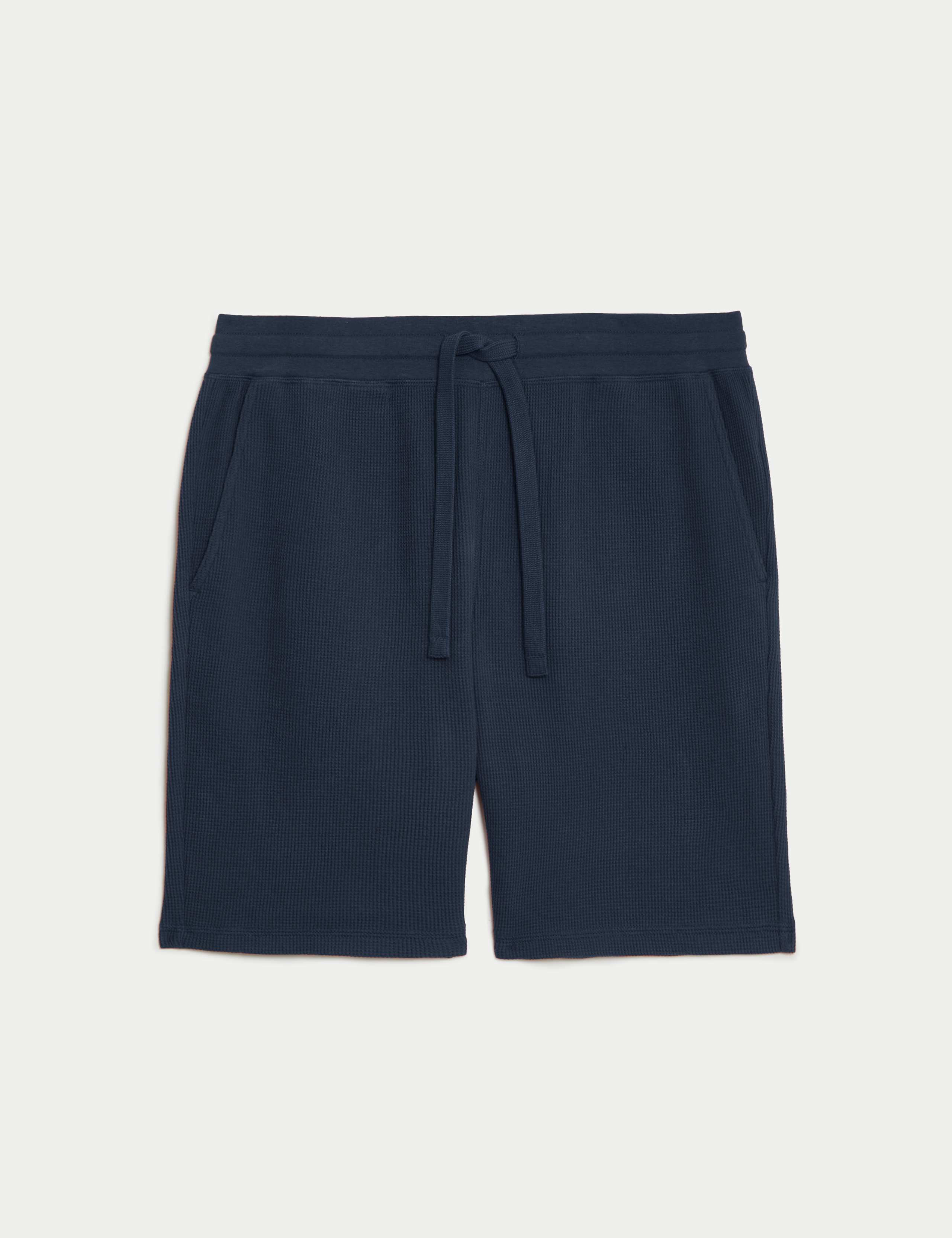 Pure Cotton Waffle Loungewear Shorts