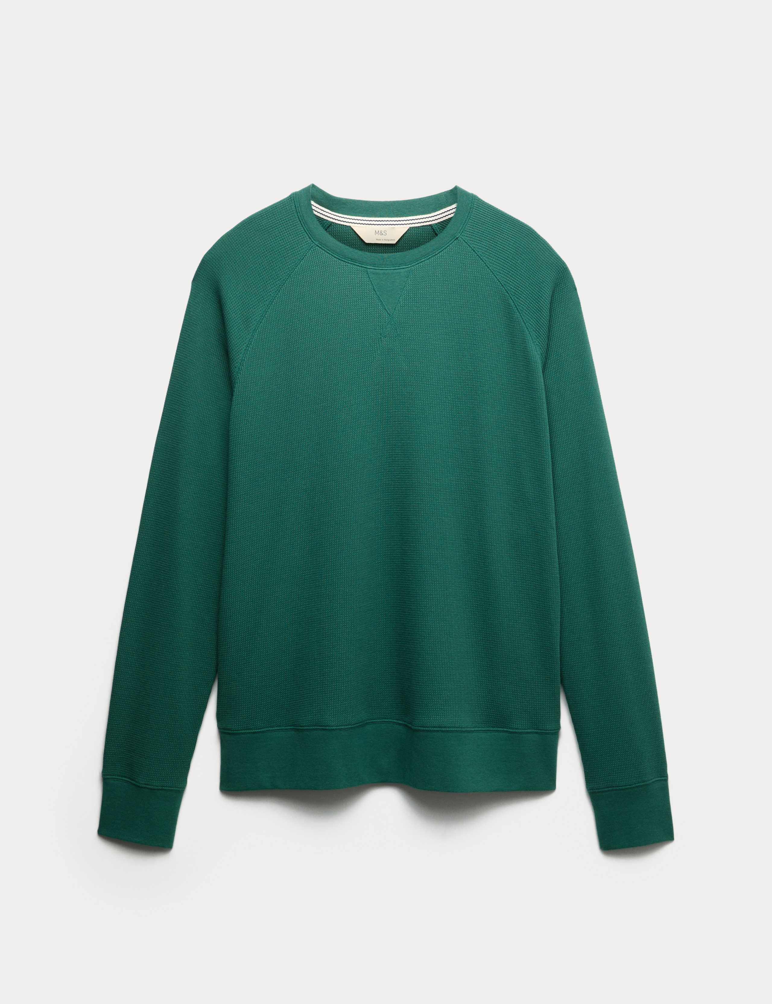 Pure Cotton Waffle Loungewear Sweatshirt