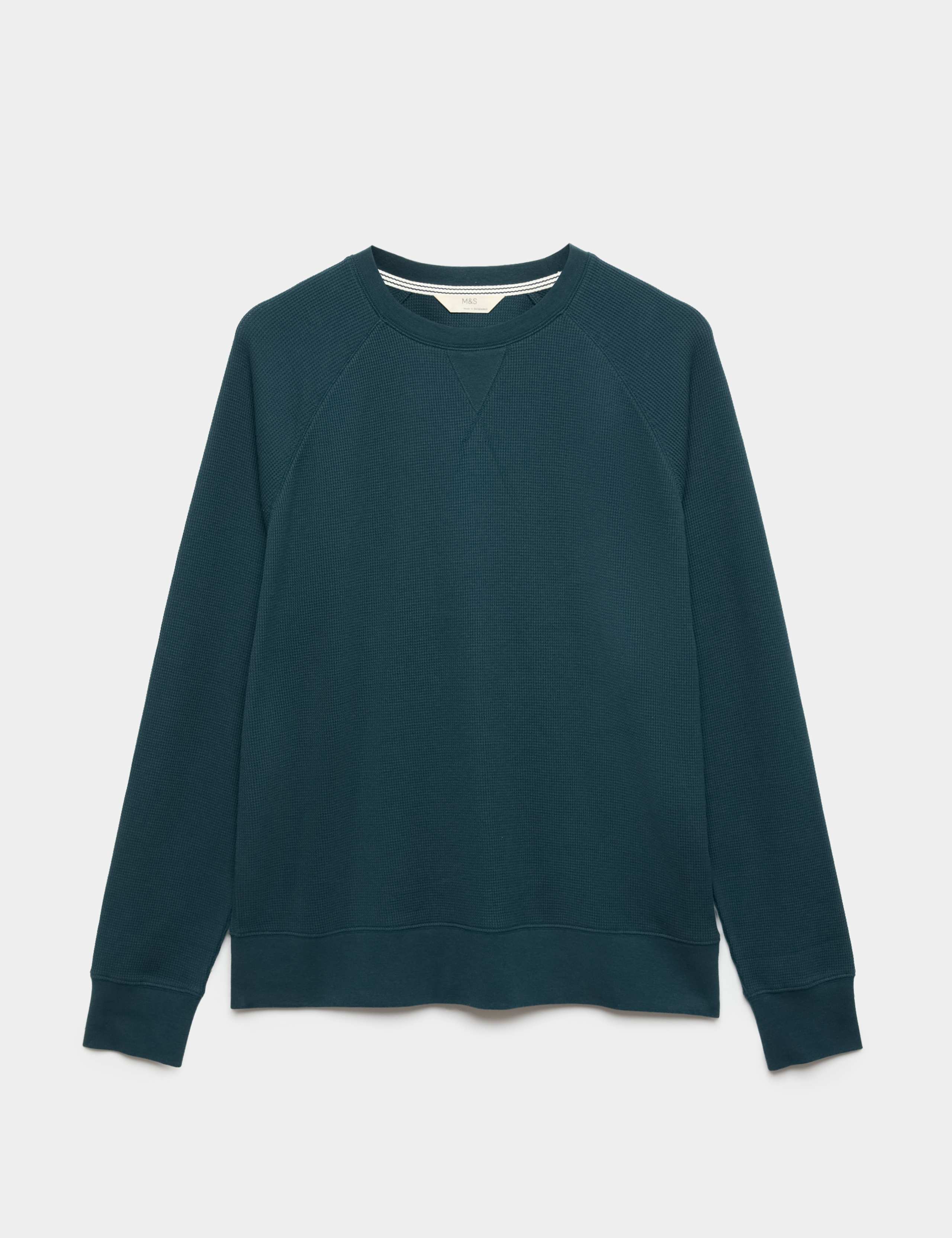 Pure Cotton Waffle Loungewear Sweatshirt