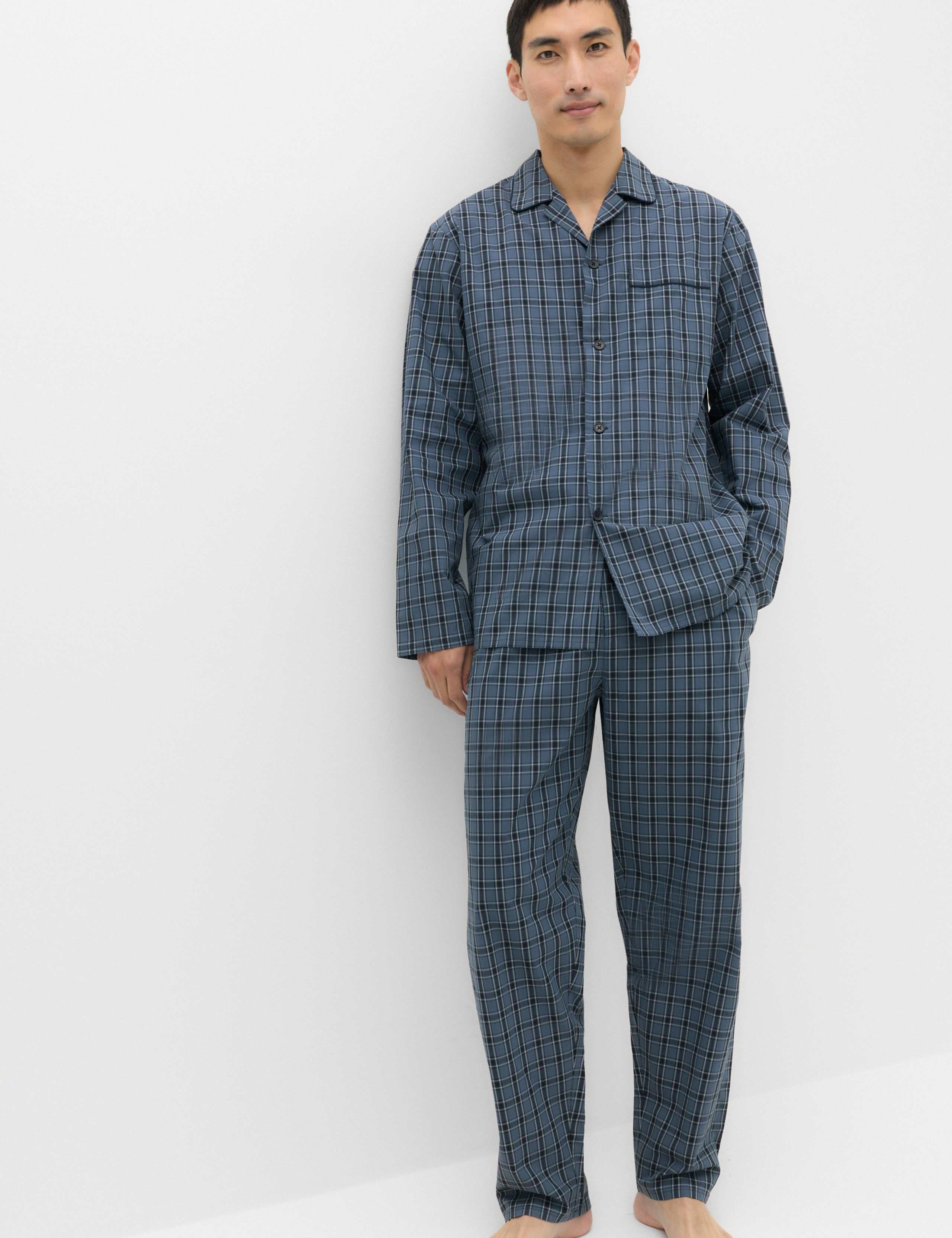 Pure Cotton Classic Checked Pyjama Set