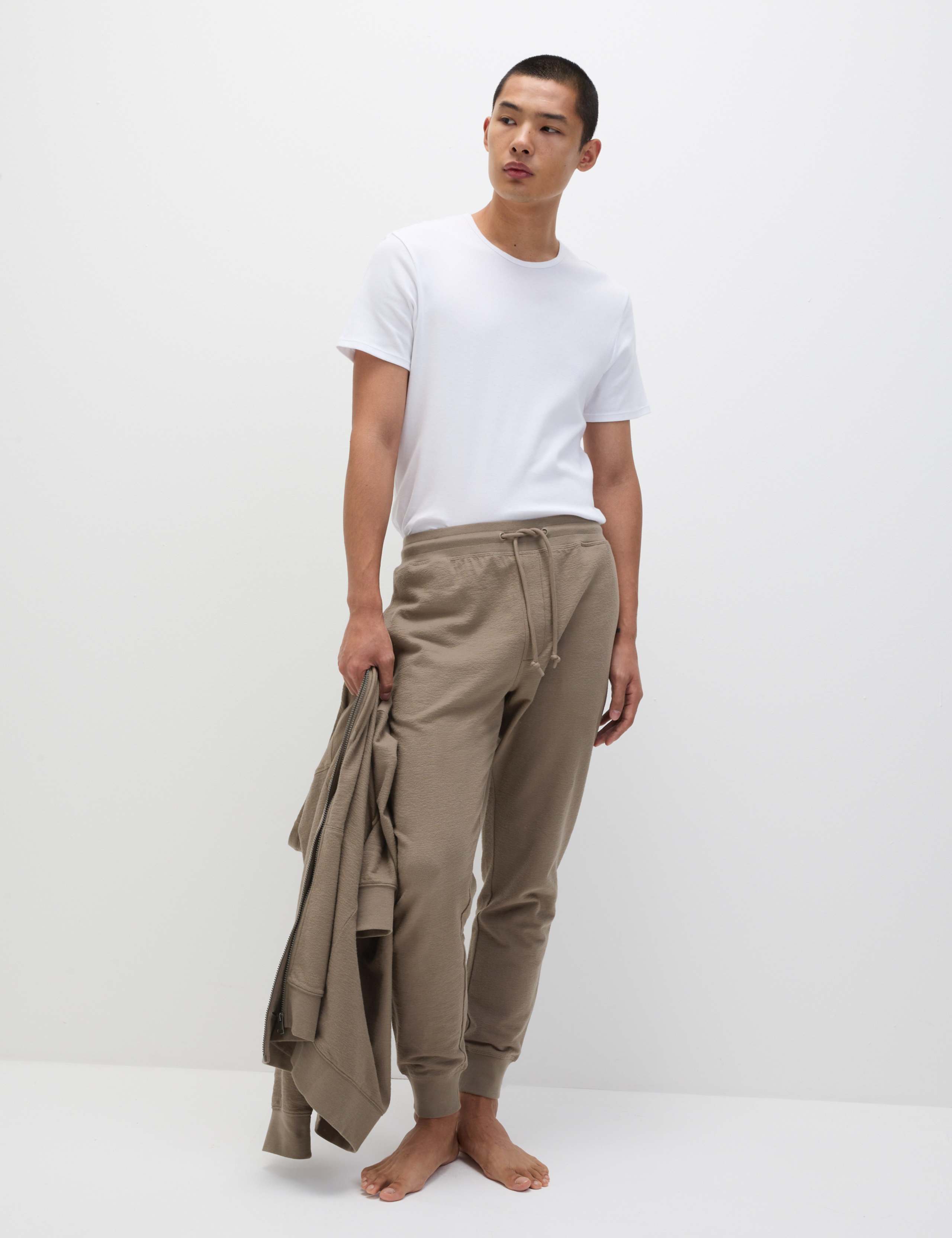 Pure Cotton Textured Joggers