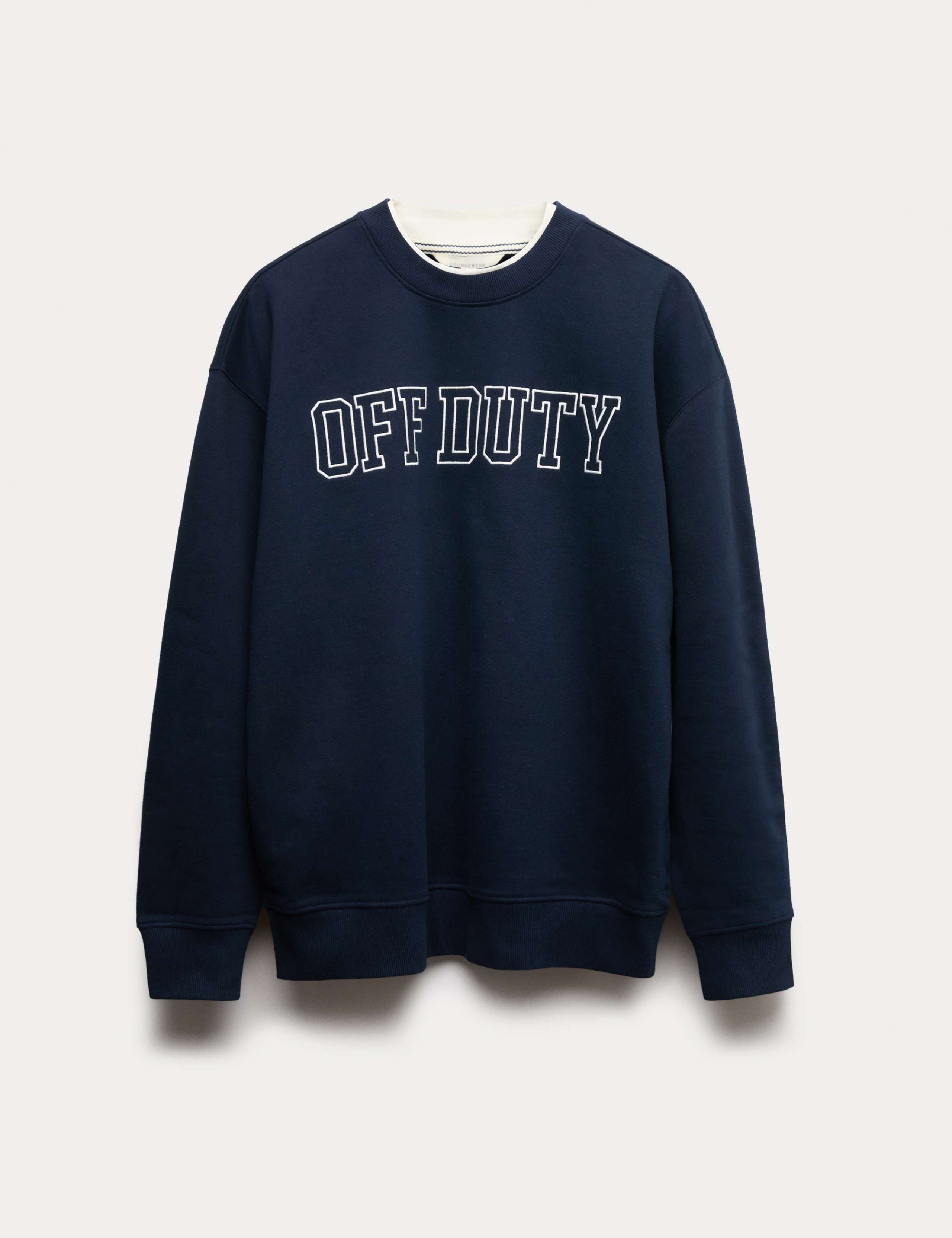 Cotton Rich Off Duty Loungewear Sweatshirt