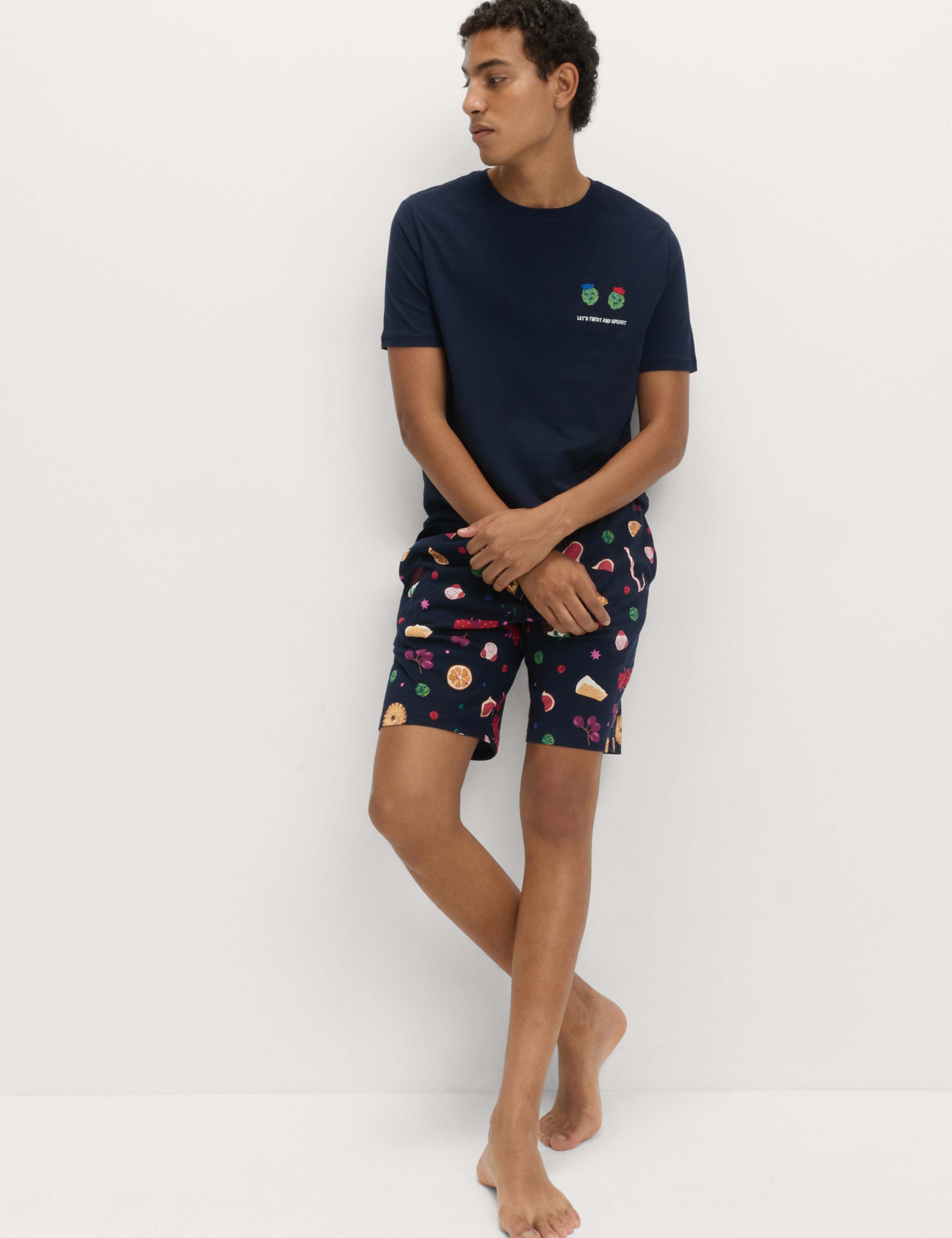 Pure Cotton Family Christmas Food Pyjama Set