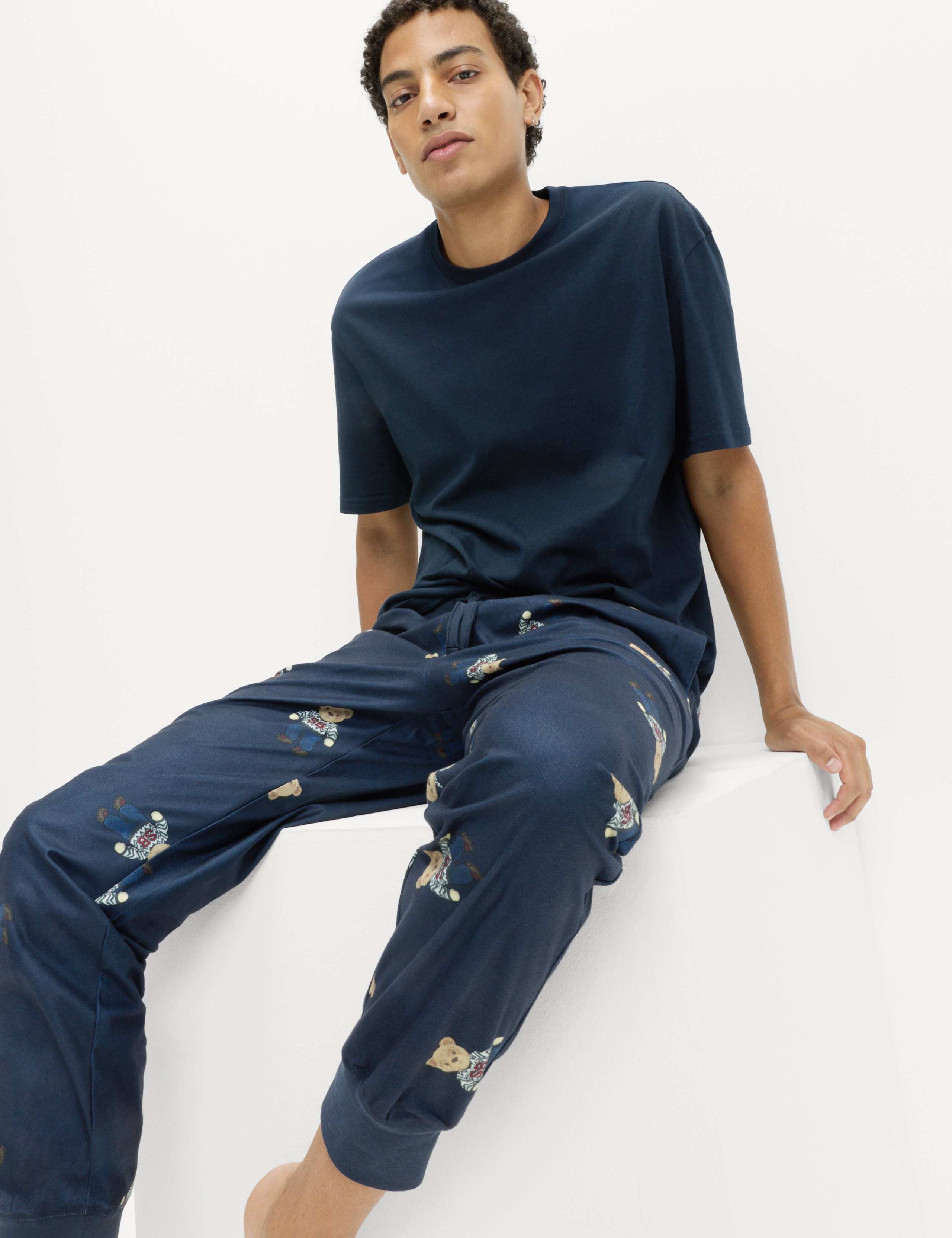 Pure Cotton Spencer Bear™ Print Joggers