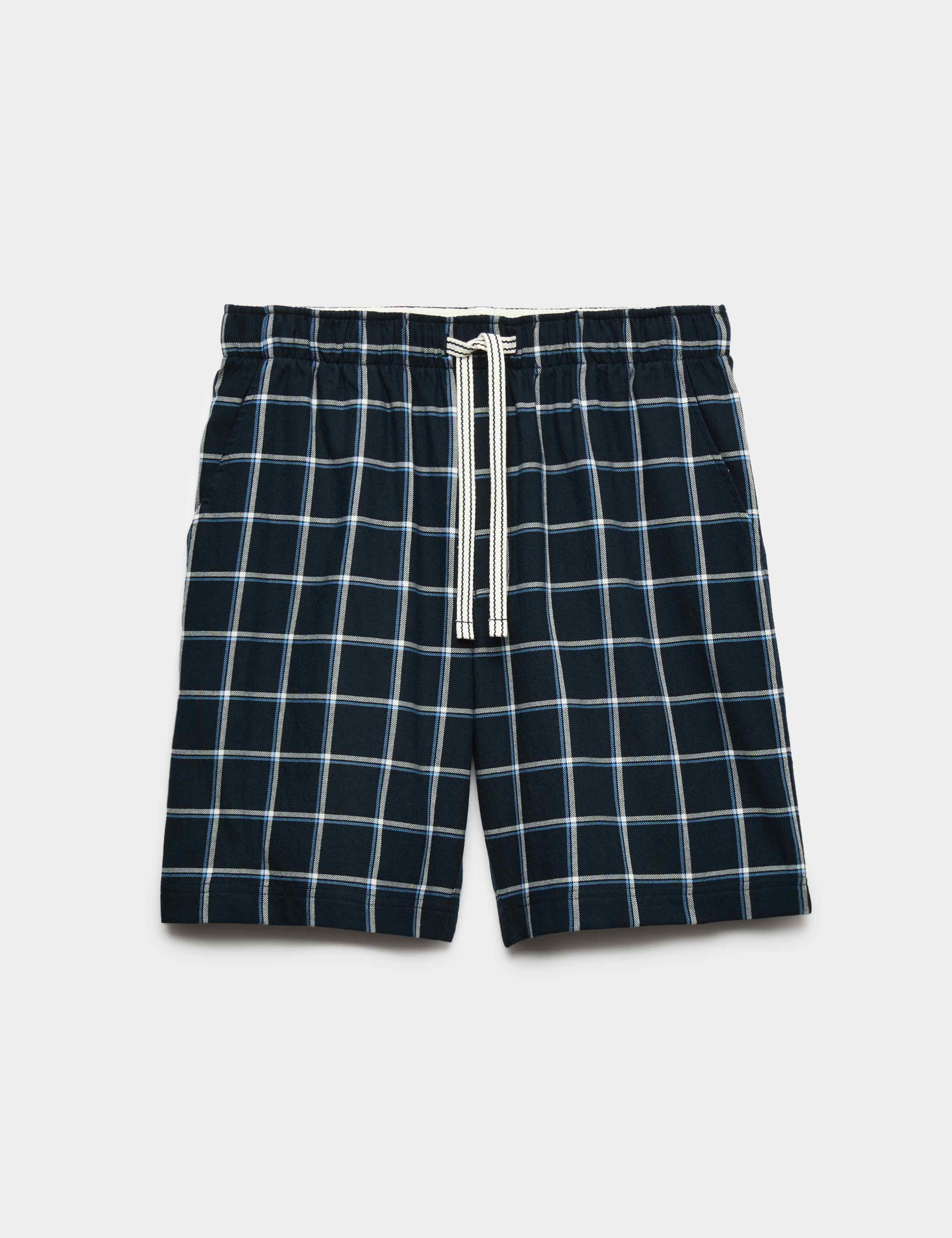 Pure Cotton Woven Checked Pyjama Shorts