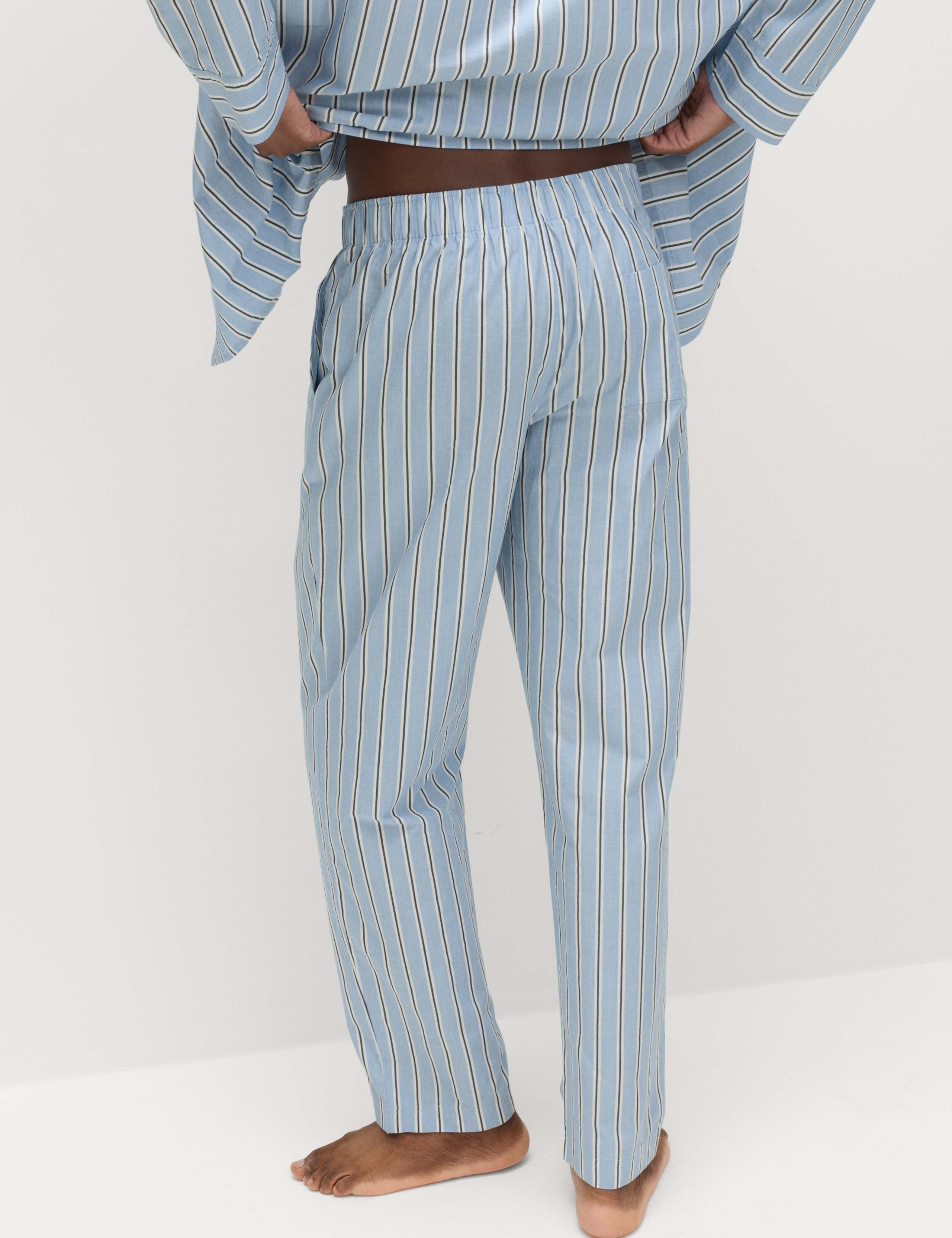 Pure Cotton Striped Loungewear Bottoms