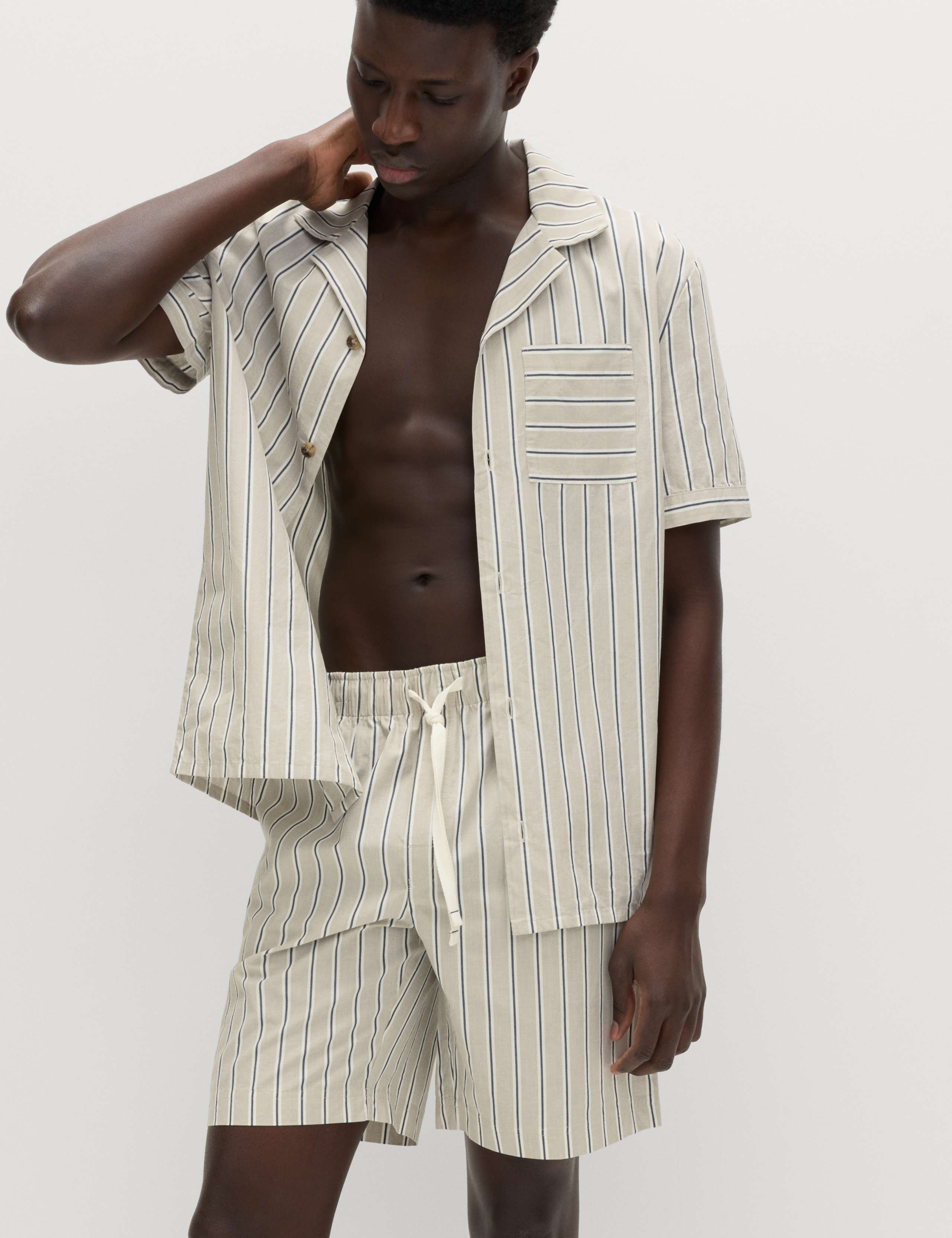 Pure Cotton Striped Pyjama Top