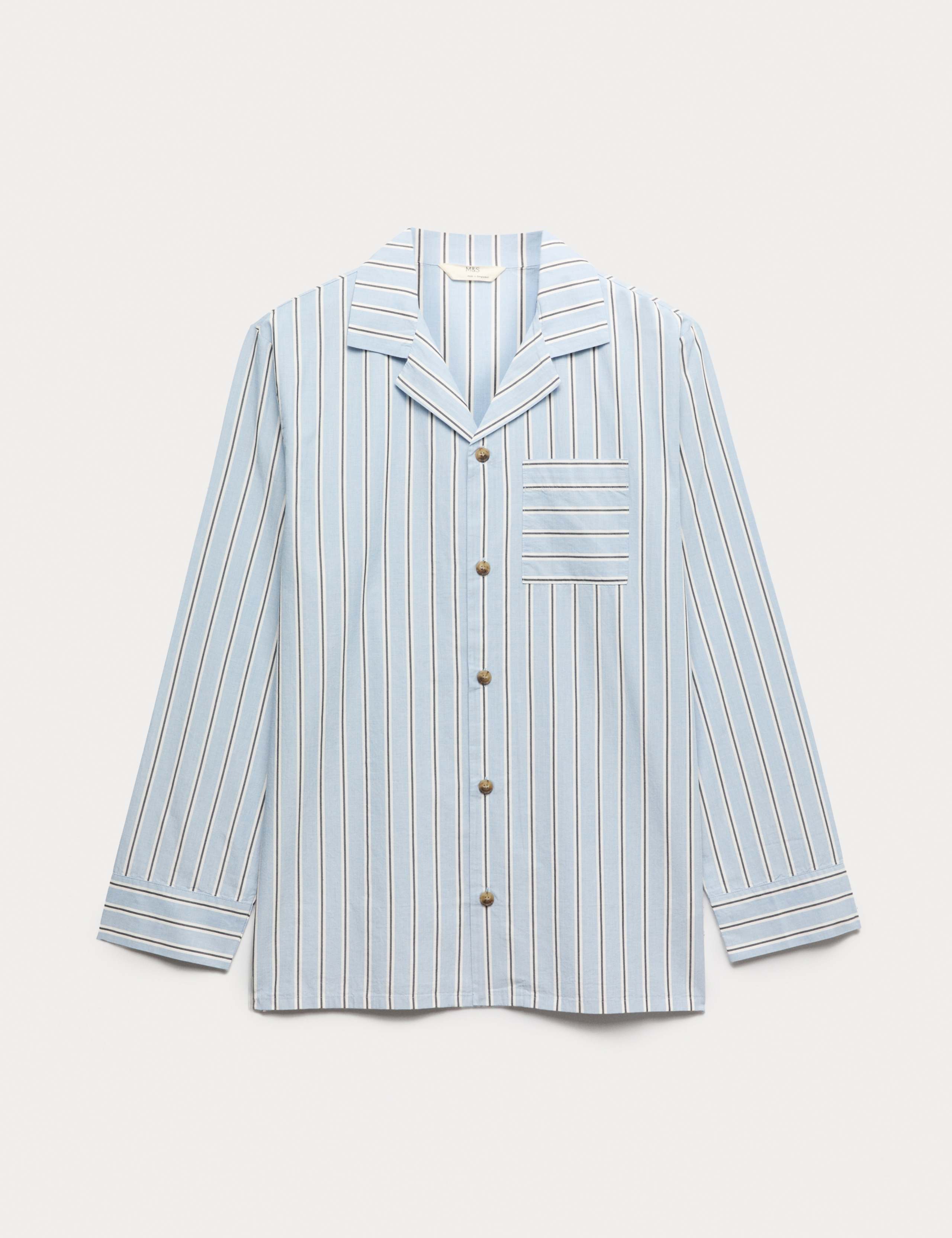 Pure Cotton Striped Pyjama Top