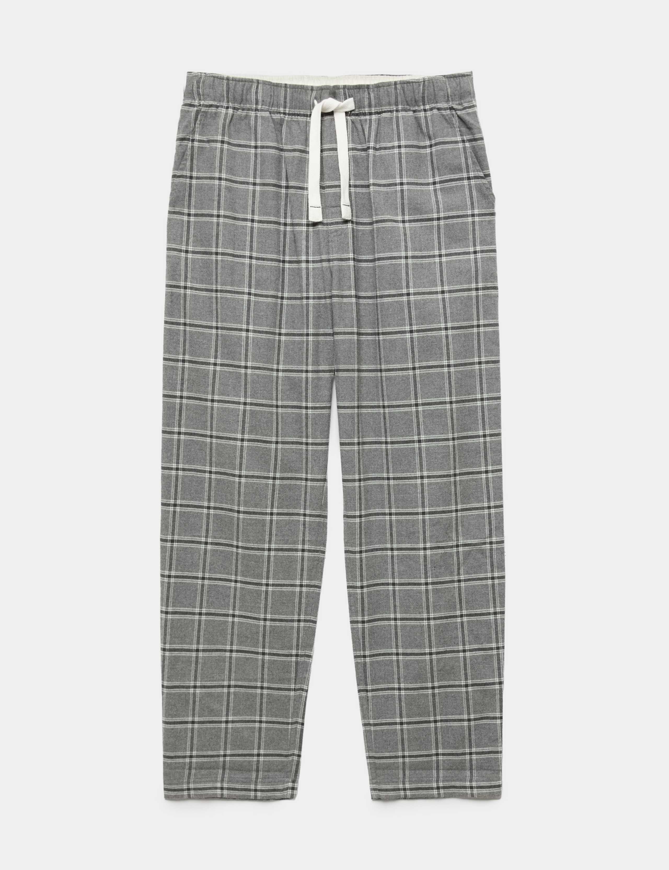 Pure Cotton Checked Loungewear Bottoms