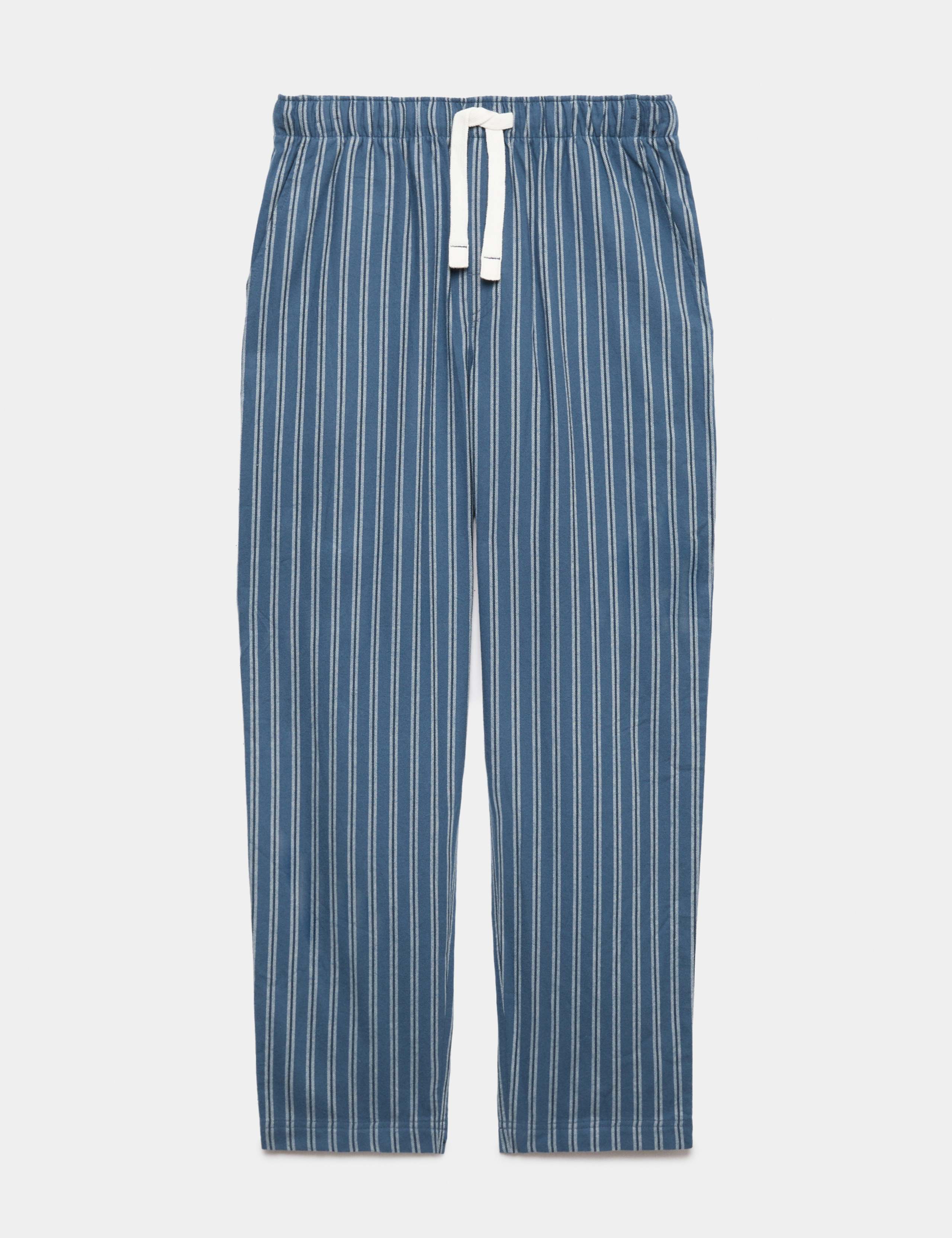 Pure Cotton Striped Loungewear Bottoms