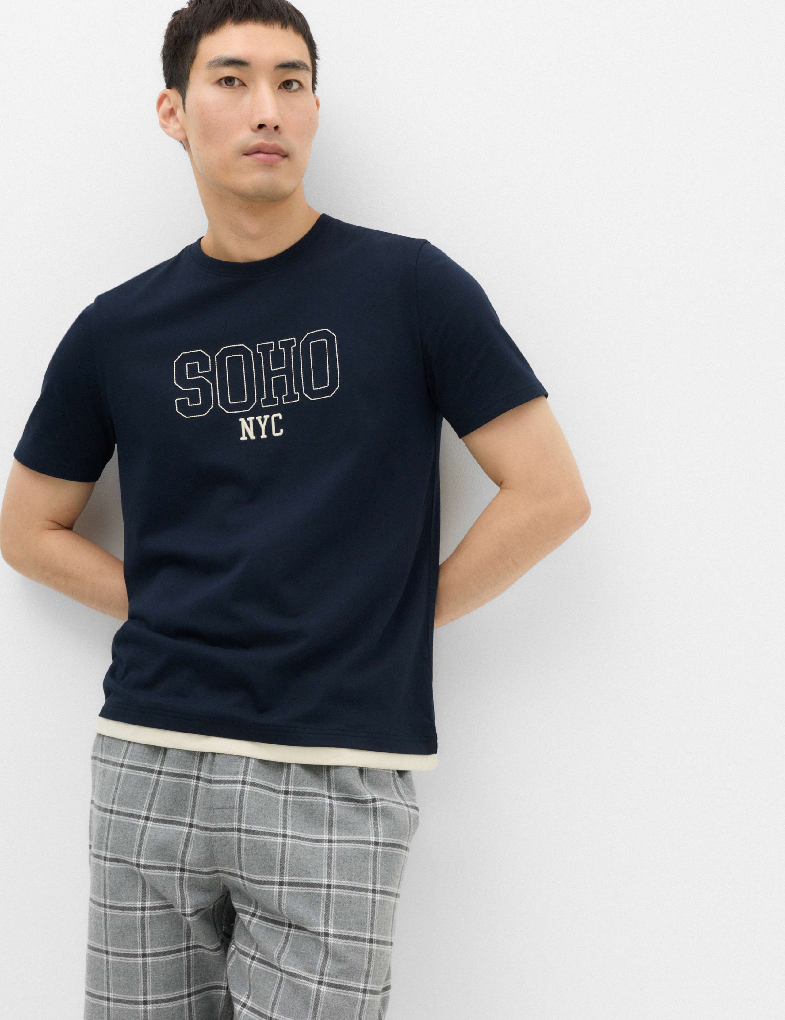 Pure Cotton Soho NYC Graphic Loungewear Top