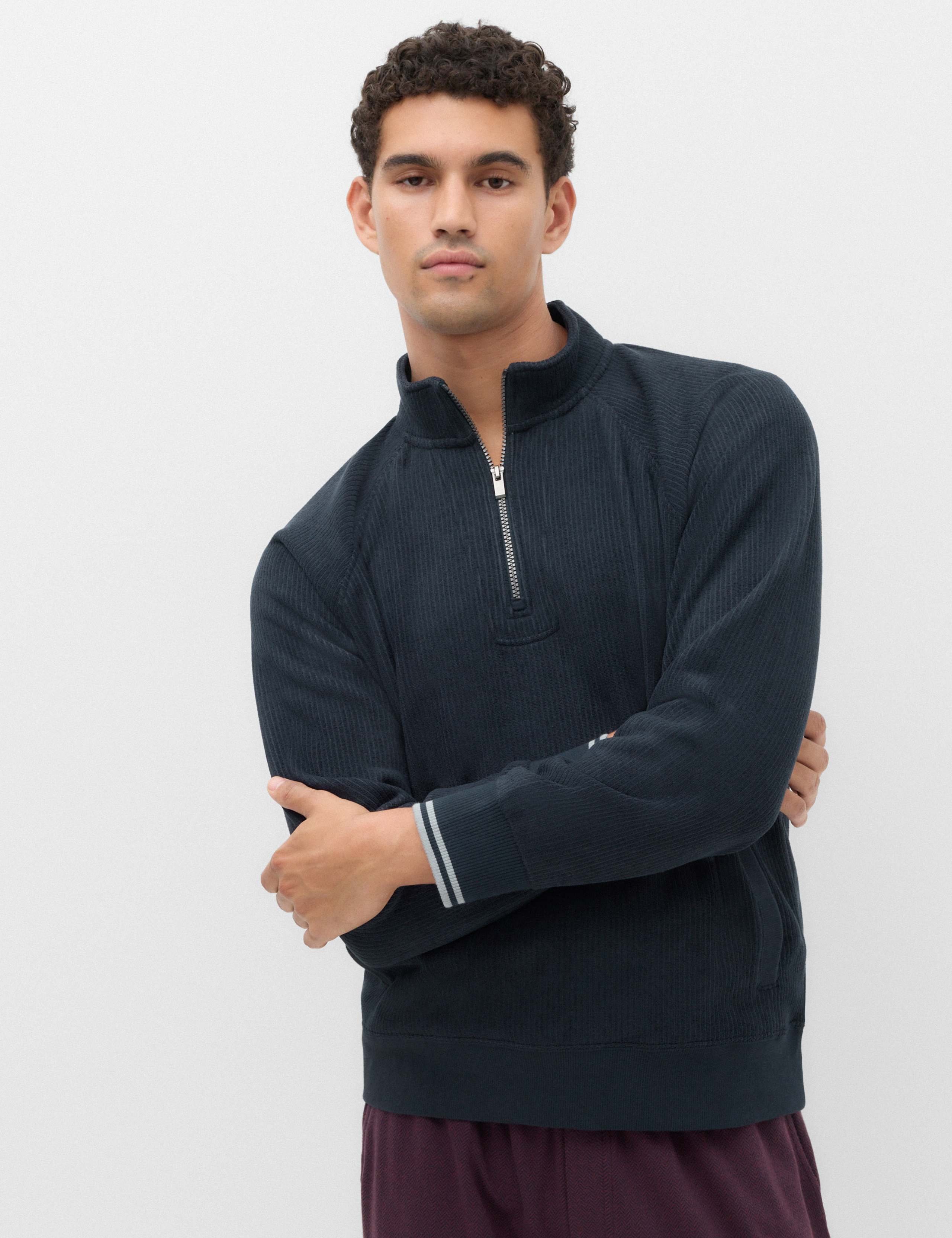 Fleece Half Zip Loungewear Top