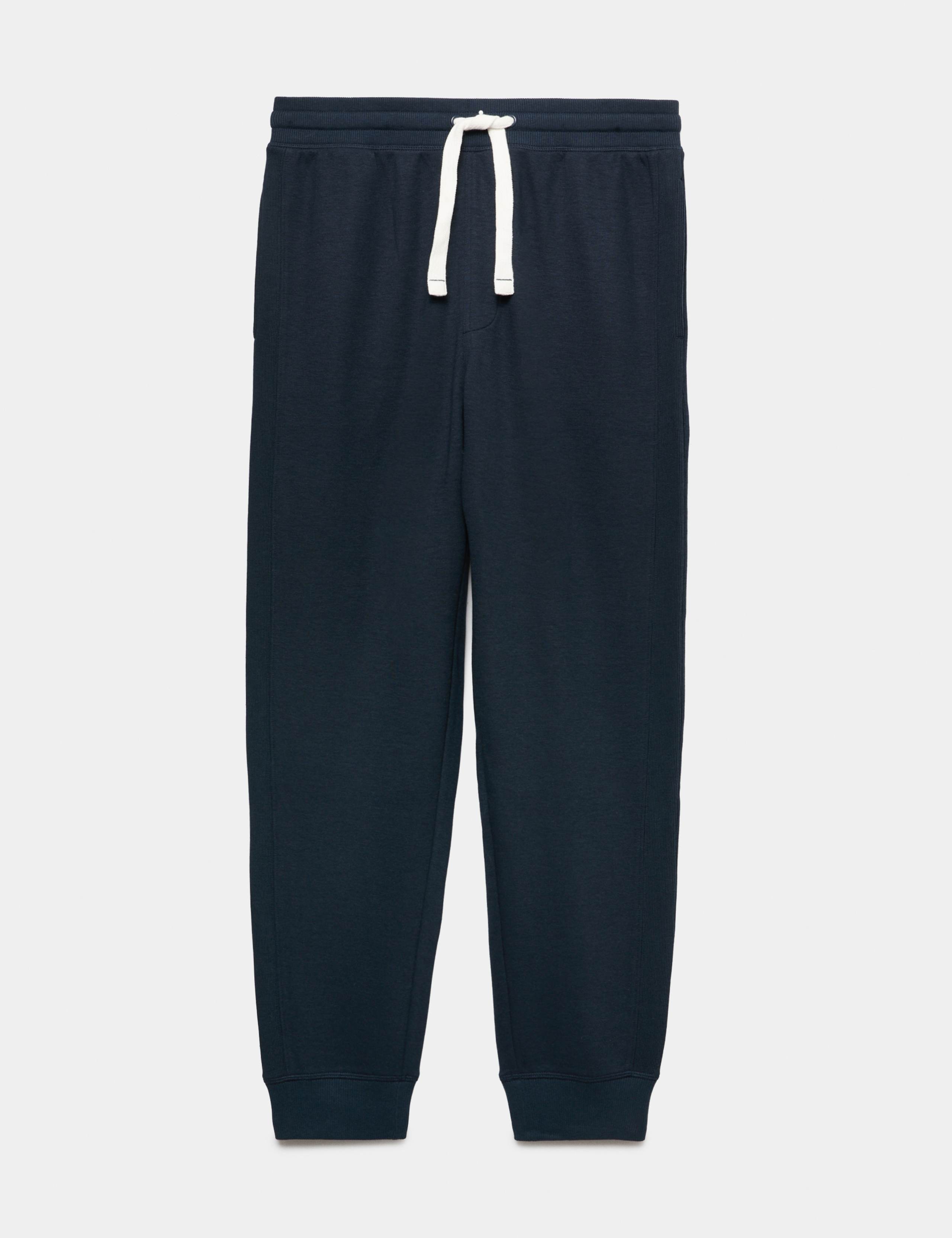 Cotton Rich Ribbed Cuffed Joggers