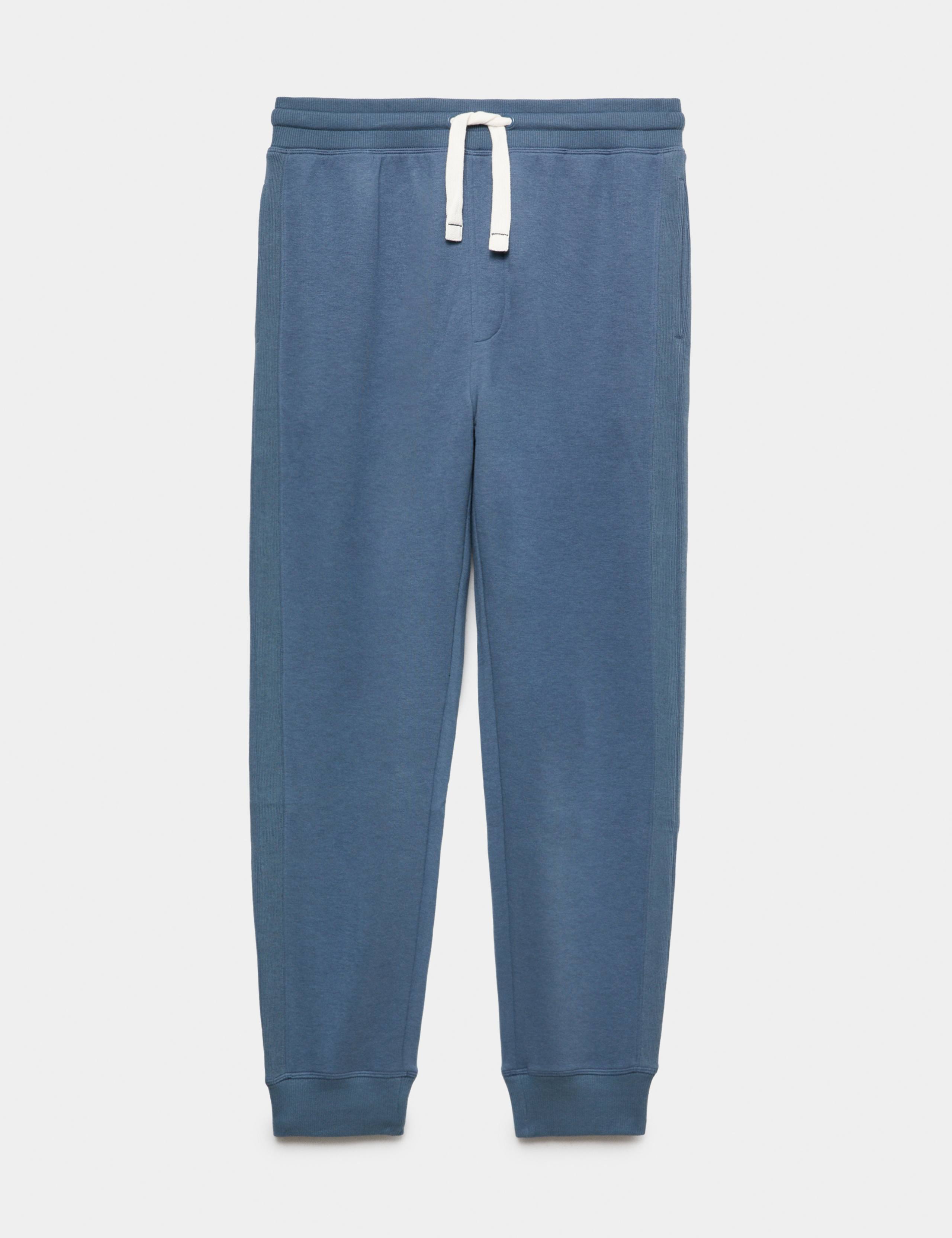 Cotton Rich Ribbed Cuffed Joggers